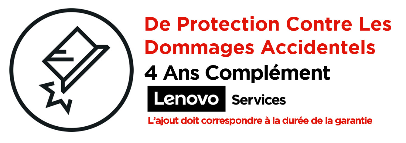 Lenovo Accidental Damage Protection - Couverture des dommages accidentels - 4 années - pour ThinkPad C14 Gen 1 Chromebook, L13 Yoga Gen 4, L15 Gen 4, T14 Gen 4, T14s Gen 4