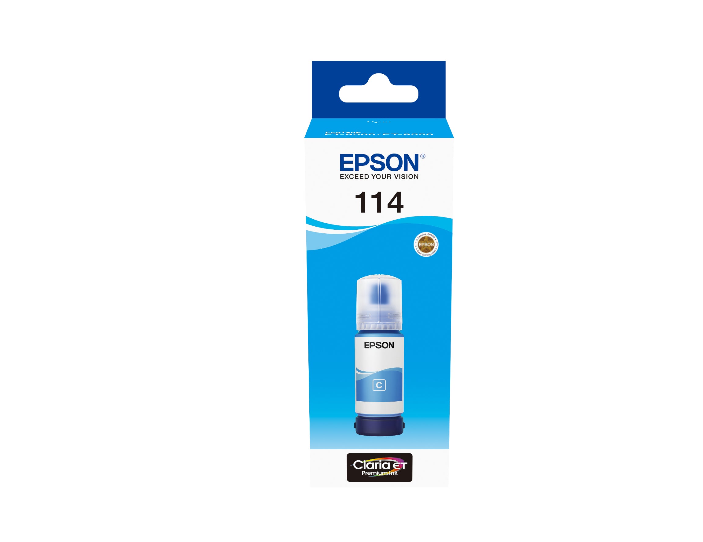 Epson 114 - 70 ml - cyan - original - recharge d'encre - pour EcoTank ET-8500, ET-8550