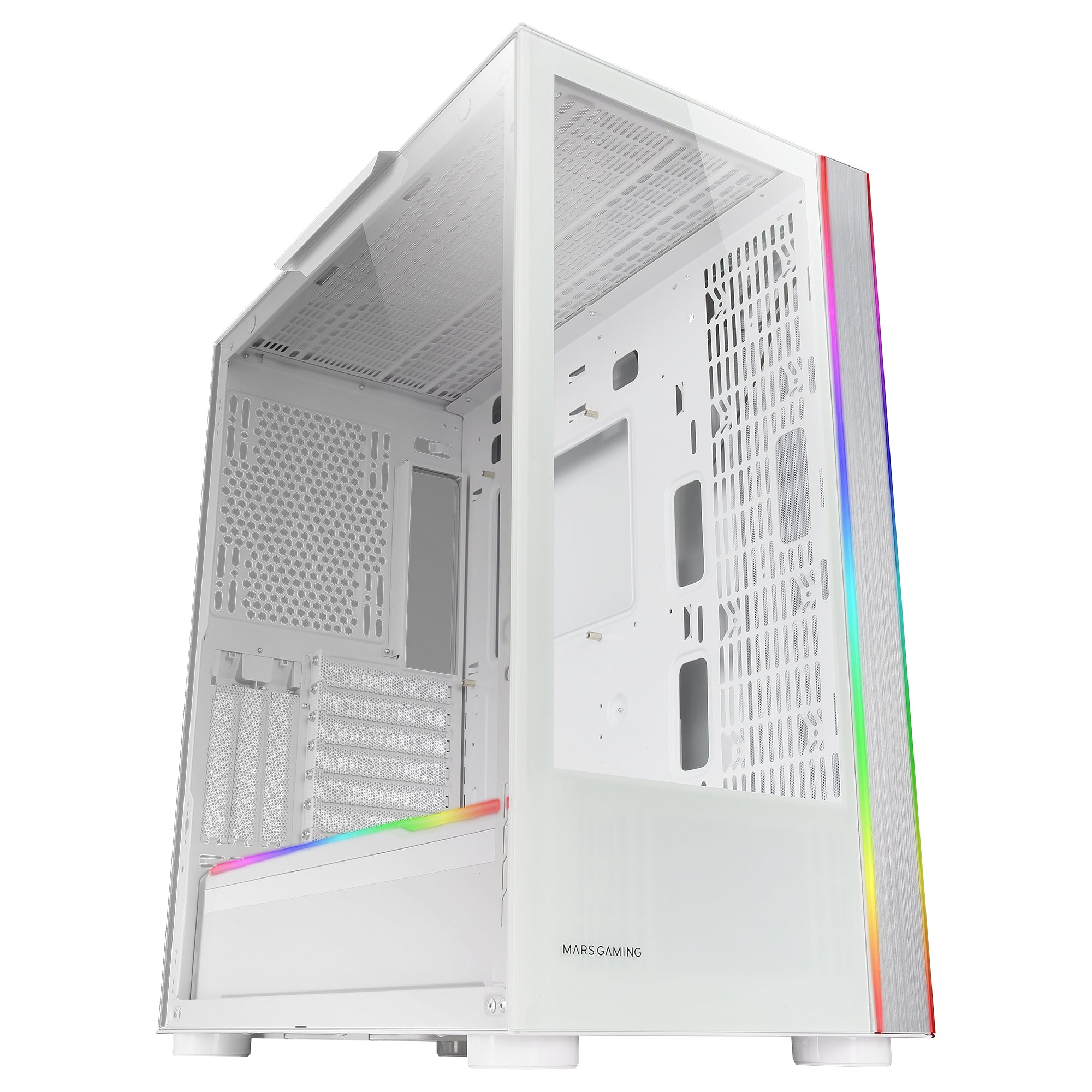 Boitier Grand Tour E-ATX Mars Gaming MC-Ult avec panneaux vitrés (Blanc)