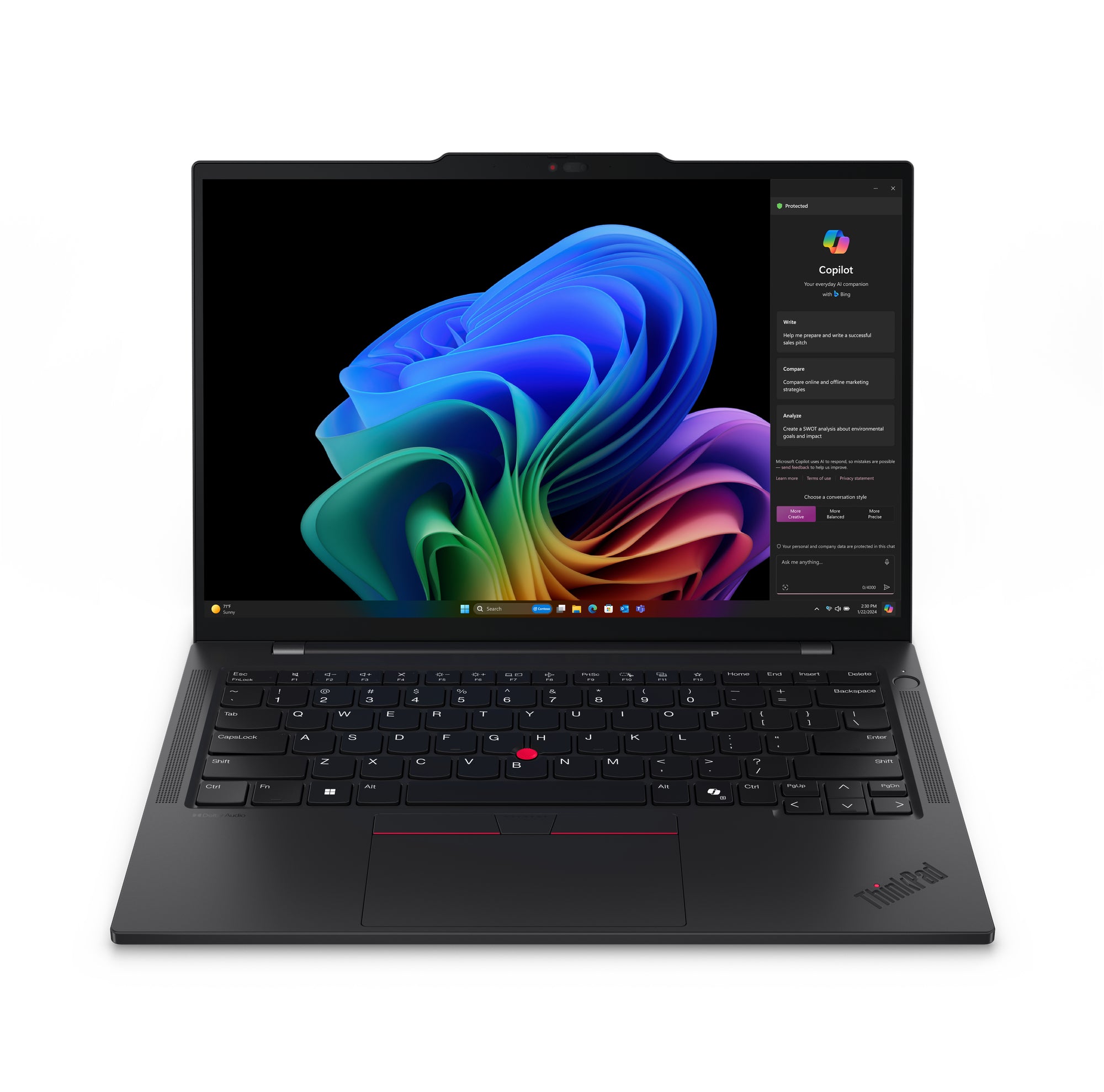 Lenovo ThinkPad T14s Qualcomm Gen6 - labelisé Copilot+ PC - 14 16:10 WUXGA Low Power AntiGlare Camera FHD IR - Processeur Qualcomm SnapdragonX Elite X1E678100 12C 3,42 GHz - Mémoire 32Go LPDDR5X SDRAM - Disque 1To SSD M.2 2242 G4 TLC OPAL - Batterie 3 c