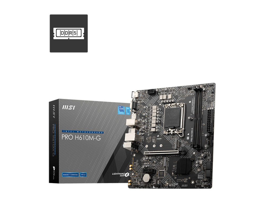 PRO H610M-G - H610/LGA1700/DDR5/mATX