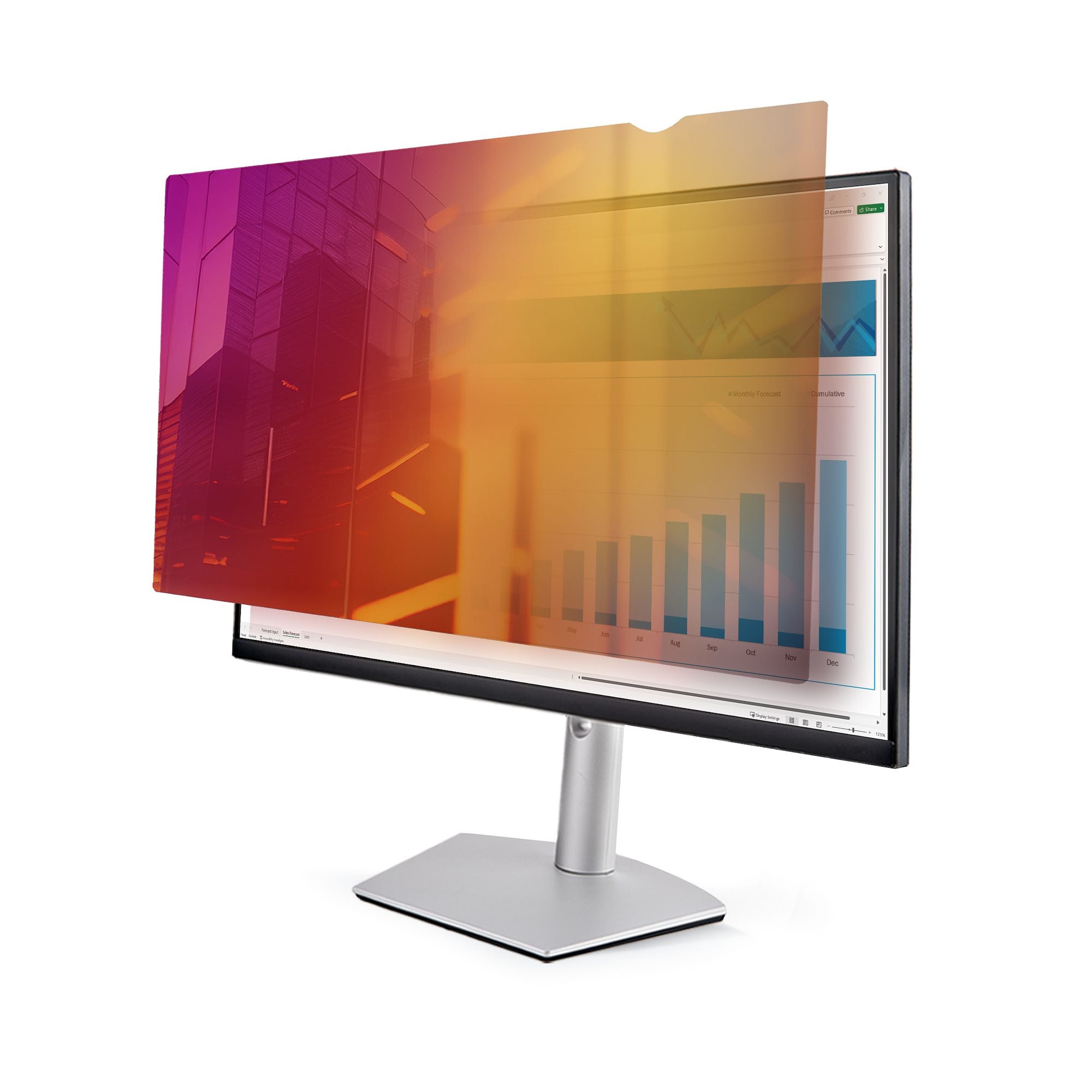 StarTech.com Filtre de Confidentialité pour Écran 27", Réversible/Doré - Filtre anti-indiscrétion - à double sens - amovible - module d'extension/adhésif - 27" - or, noir