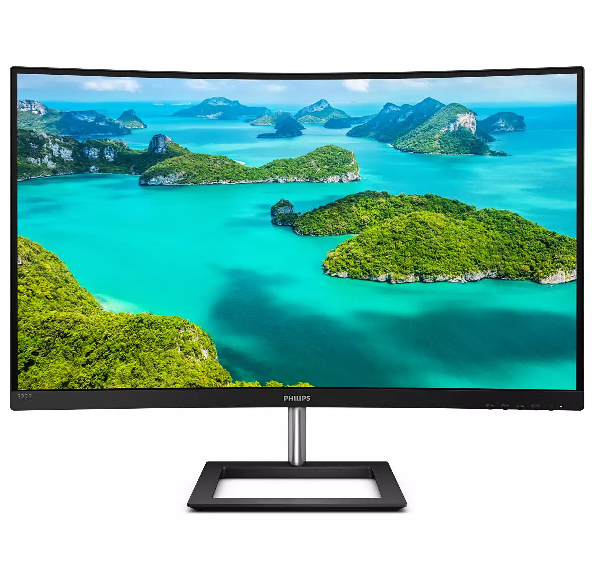 Philips E-line 322E1C - Écran LED - incurvé - 32" (31.5" visualisable) - 1920 x 1080 Full HD (1080p) @ 75 Hz - VA - 250 cd/m² - 3000:1 - 4 ms - HDMI, VGA, DisplayPort - noir texturé