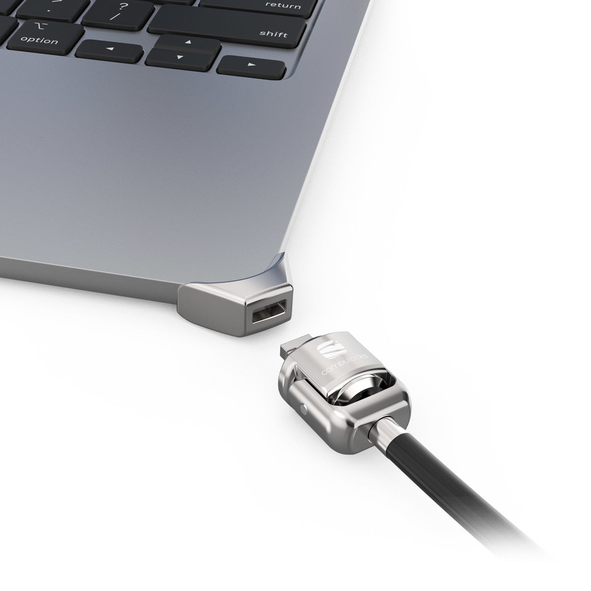 Compulocks Ledge Lock Adapter for MacBook Air 15" M2-M4 with Keyed Cable Lock Silver - Kit de sécurité - serrure à clé - pour Apple MacBook Air (15.3 ", M2, mi-2023)