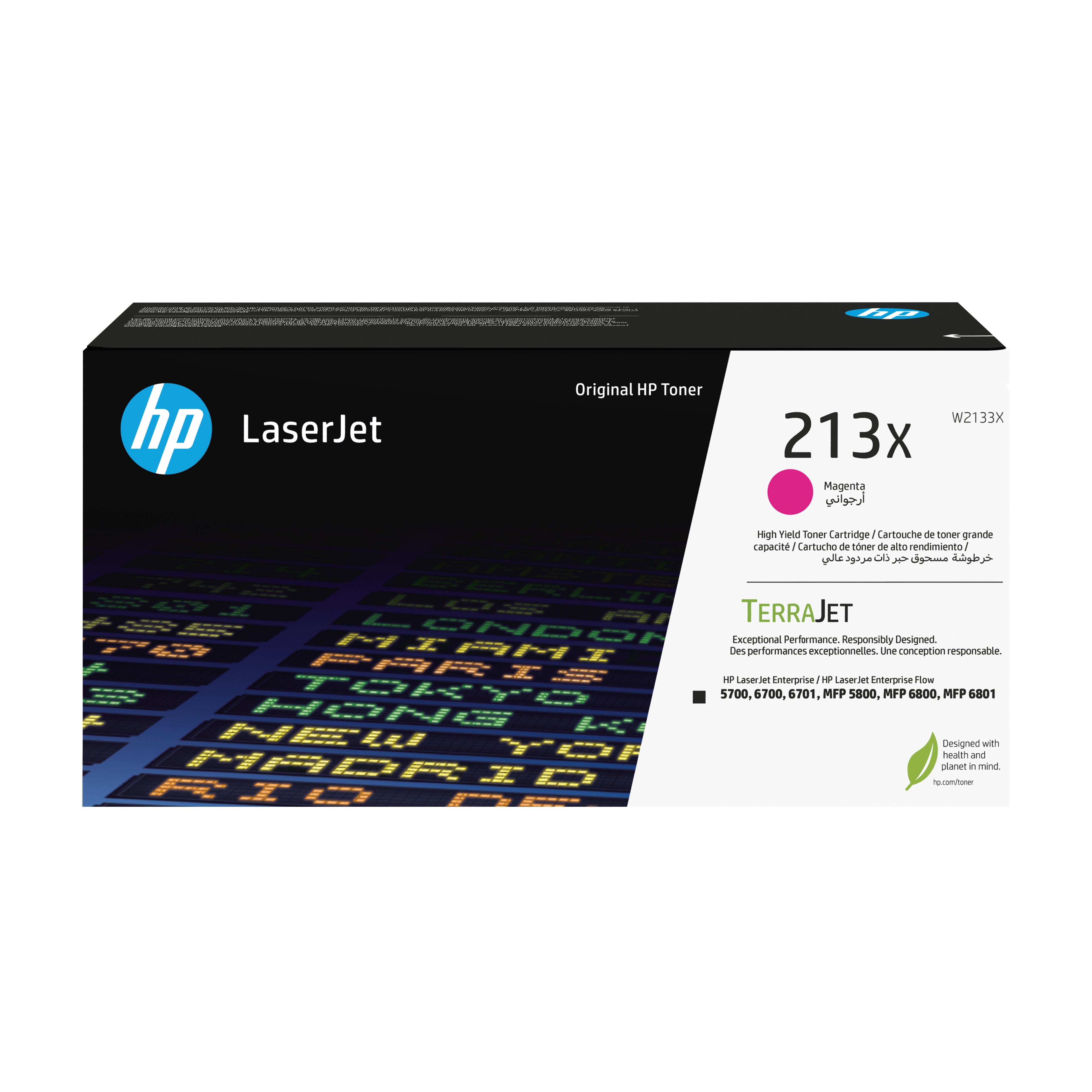 HP 213X - À rendement élevé - magenta - original - LaserJet - cartouche de toner (W2133X) - pour Color LaserJet Enterprise 5700dn, 6700dn, MFP 6800dn