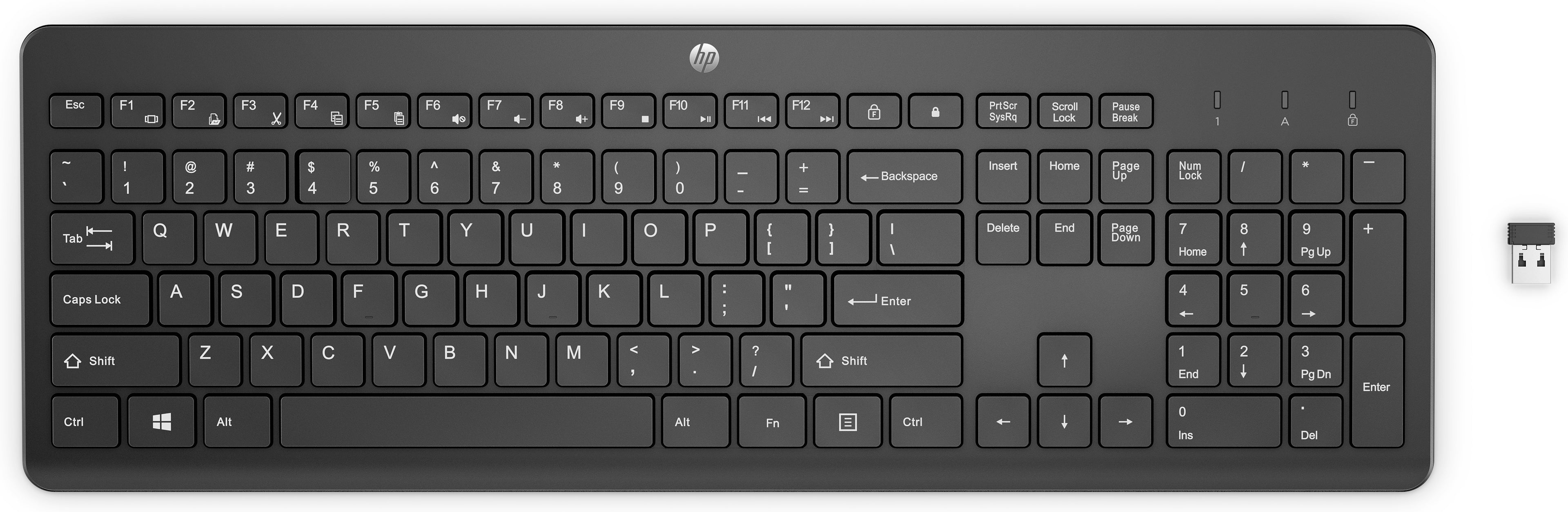 Clavier HP 3L1E7AA#ABE Noir Espagnol Qwerty