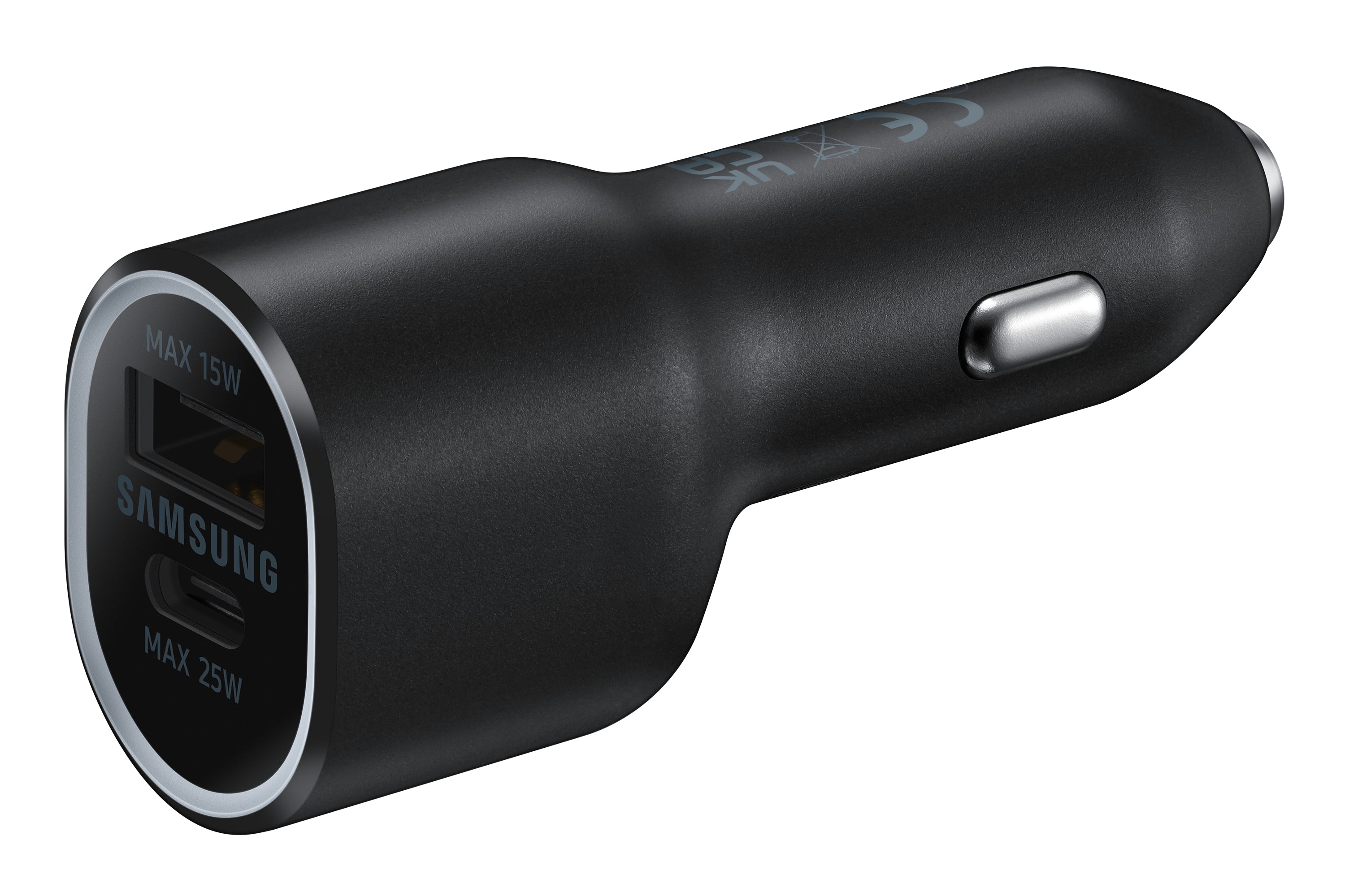 SAMSUNG POWER CAR CHARGER DUAL USB-C 25W + USB 15W BLACK EP-L4020NBEGEU