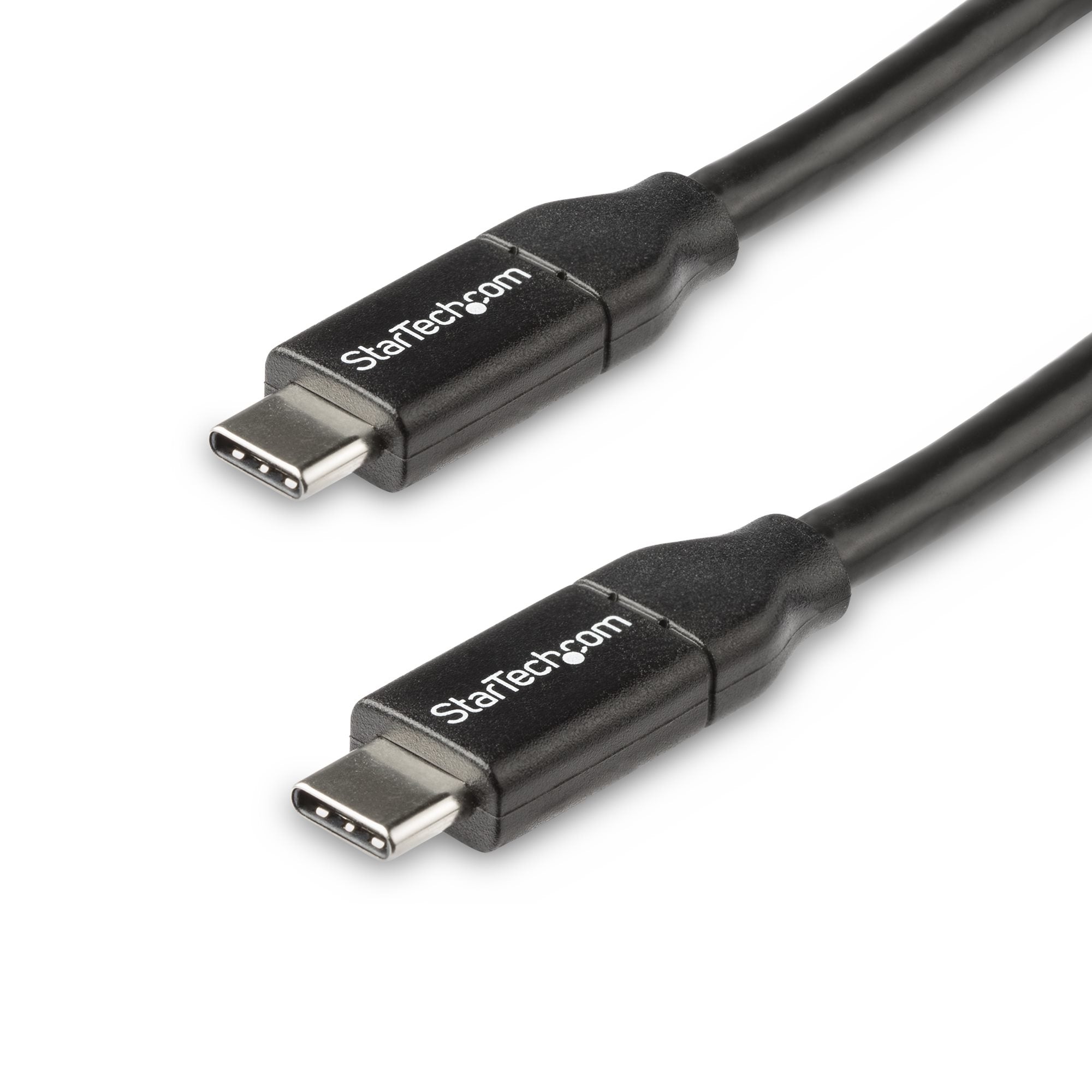StarTech.com Câble USB-C vers USB-C avec Power Delivery 5A de 50 cm - Cordon USB 2.0 Type-C certifié USB-IF - Noir - Câble USB - 24 pin USB-C (M) pour 24 pin USB-C (M) - Thunderbolt 3 / USB 2.0 - 5 A - 50 cm - noir