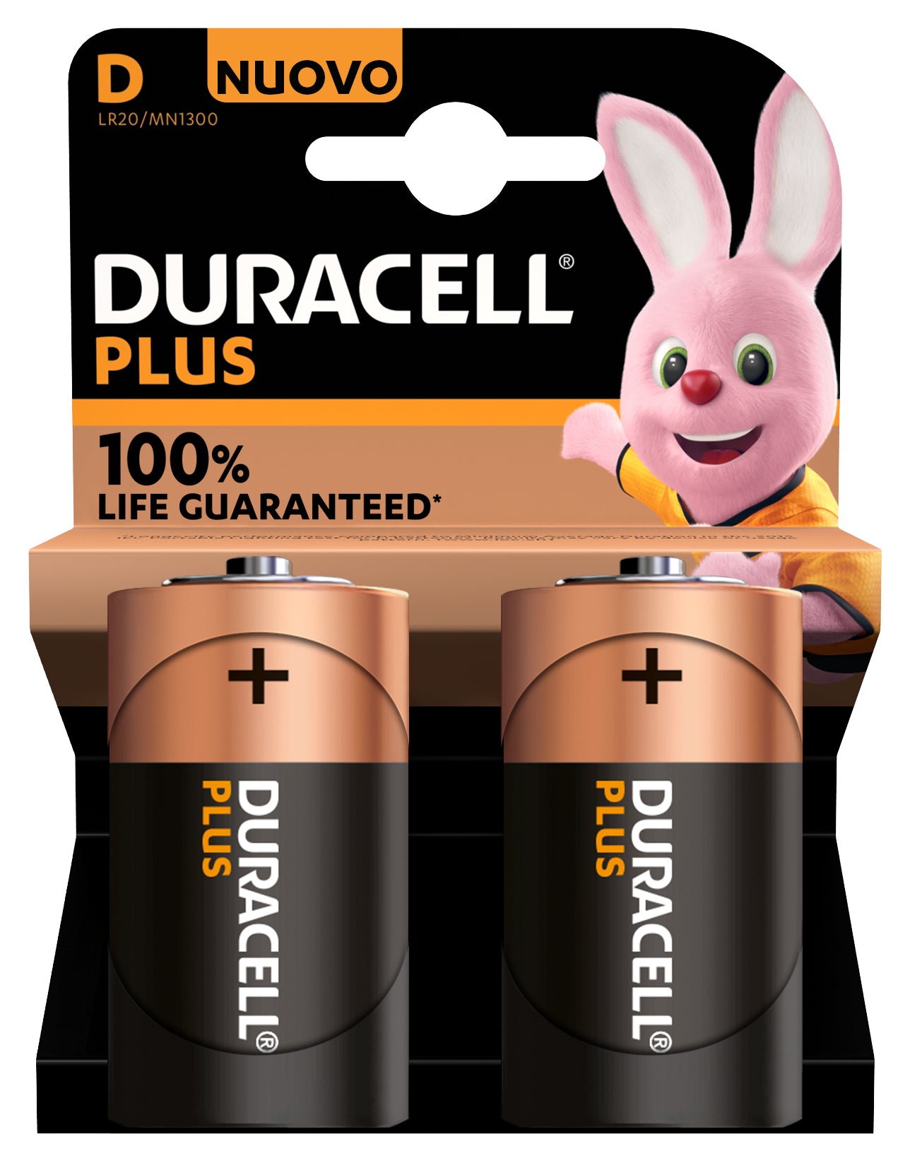 Piles Alcalines LR20 DURACELL Plus Power  D 1,5 V