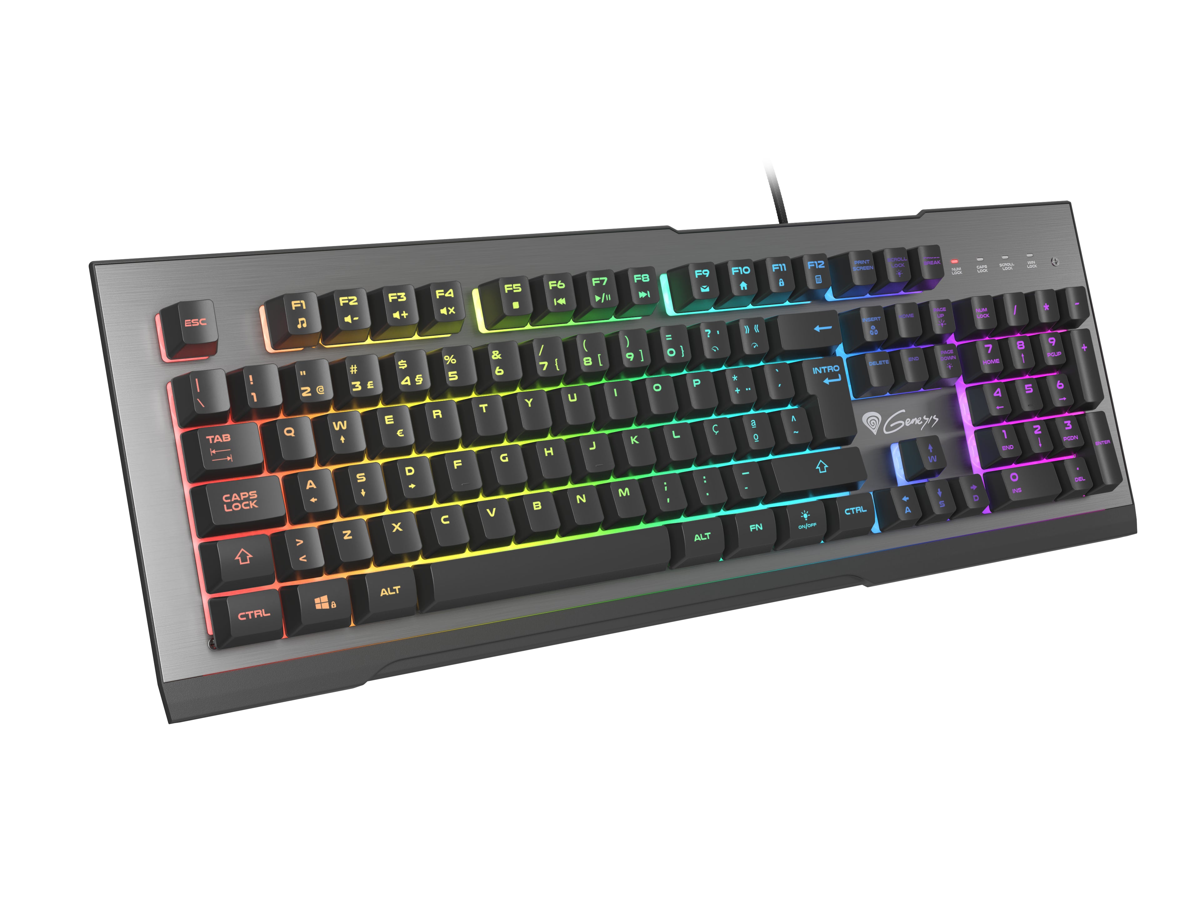 Clavier Genesis NKG-1622 Noir Espagnol Qwerty