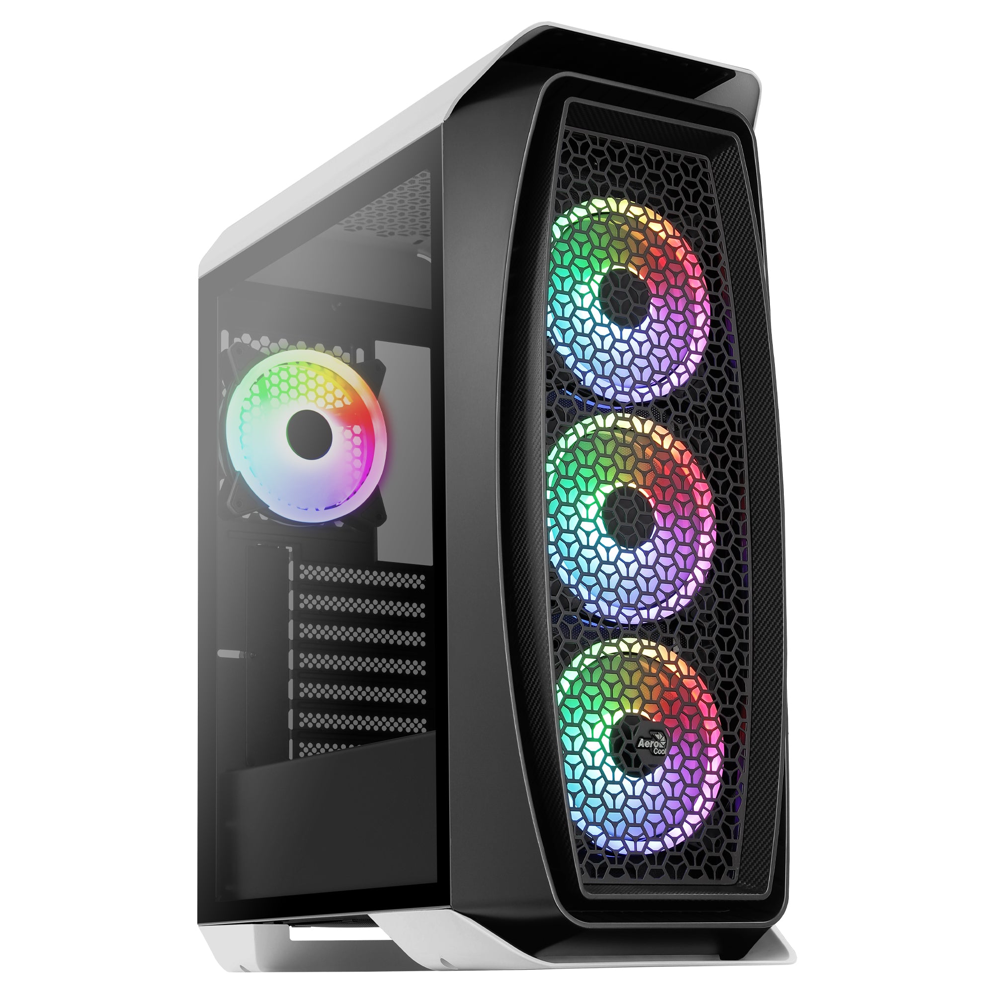 Boitier Moyen Tour ATX AeroCool Aero One Duo RGB avec panneau vitré (Blanc)
