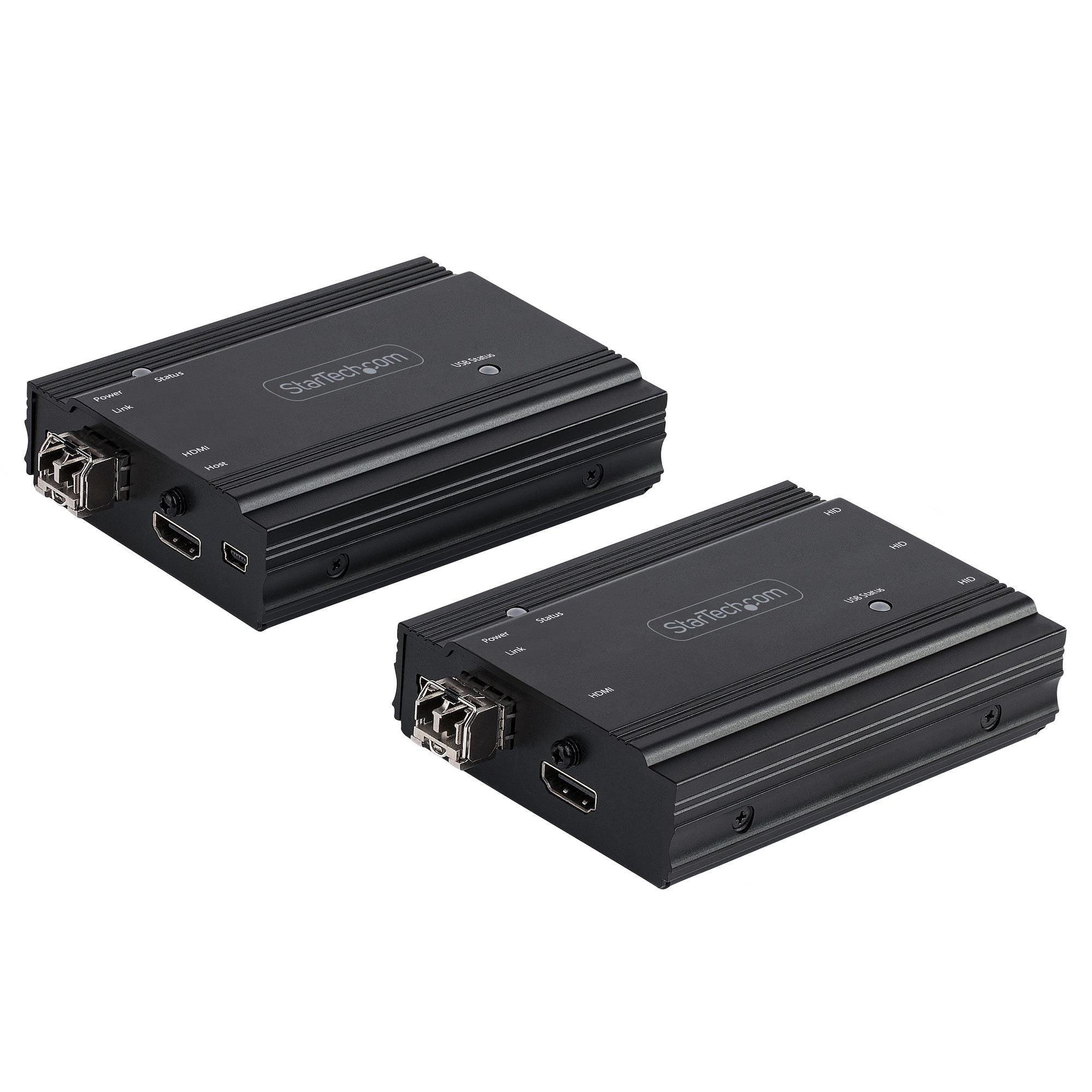StarTech.com Extendeur KVM 4K HDMI Fibre Optique - Extender Commutateur Console KVM HDMI Video & USB - jusqu'à 300m (MultiMode) - 2 Modules 10G MMF SFP+ - Kit Extension KVM (TX/RX) (SV565FXHD4KU) - Rallonge écran-clavier-souris/audio - 10GbE - plus de fib
