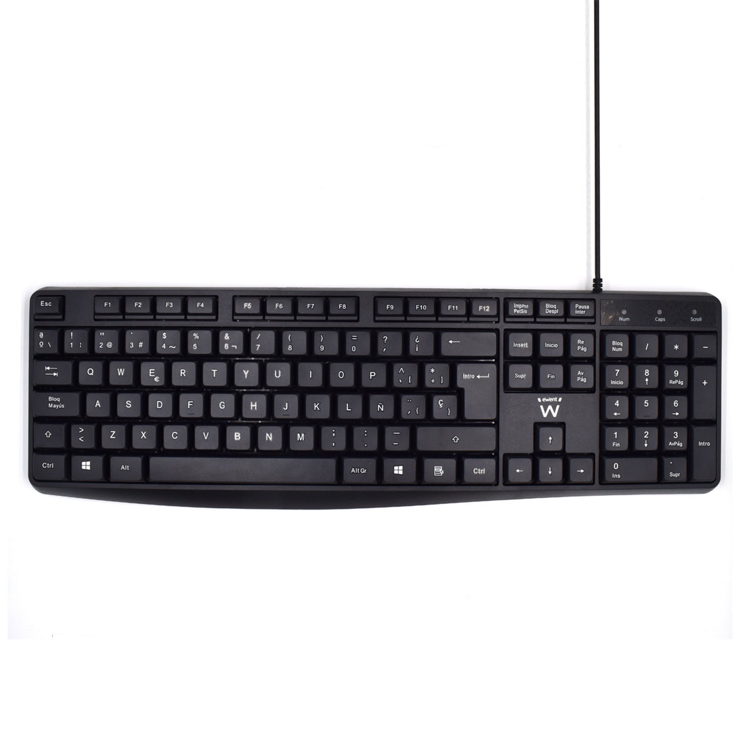 Clavier Ewent EW3001 Noir Espagnol Qwerty QWERTY