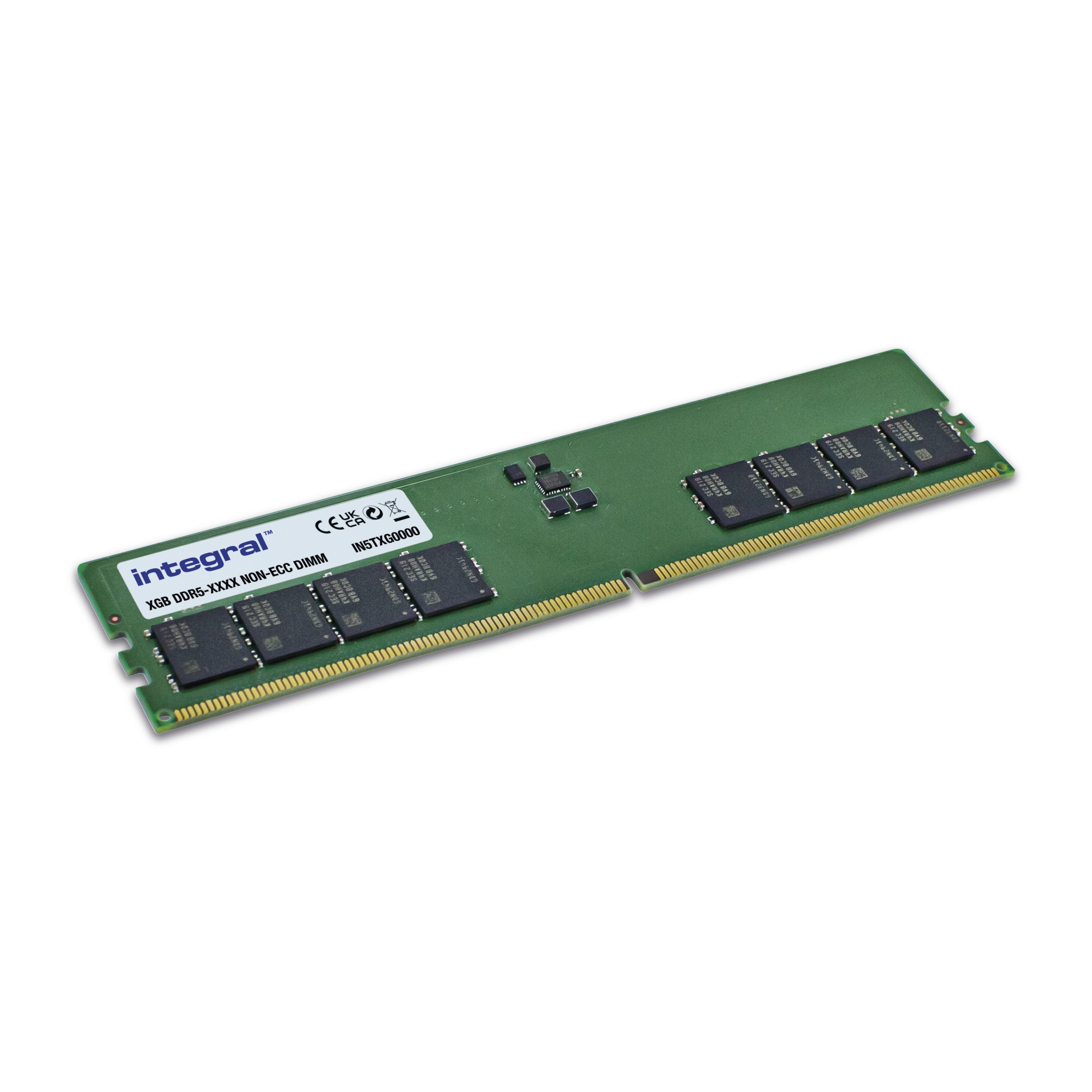 Integral - DDR5 - module - 16 Go - DIMM 288 broches - 5600 MHz / PC5-44800 - CL46 - 1.1 V - mémoire sans tampon - on-die ECC