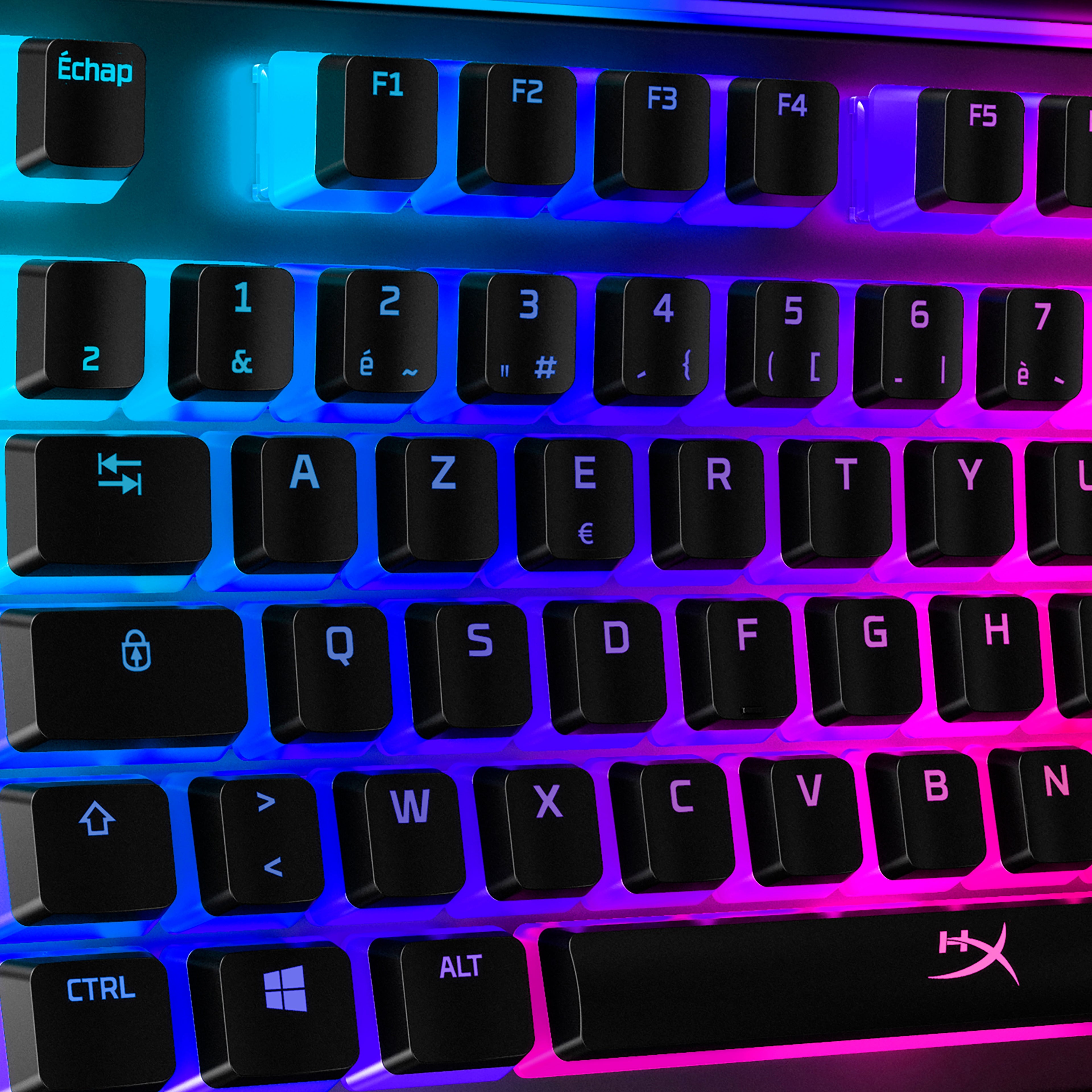 HyperX Pudding Keycaps - Set de touches pour clavier - full key set, FR layout - noir