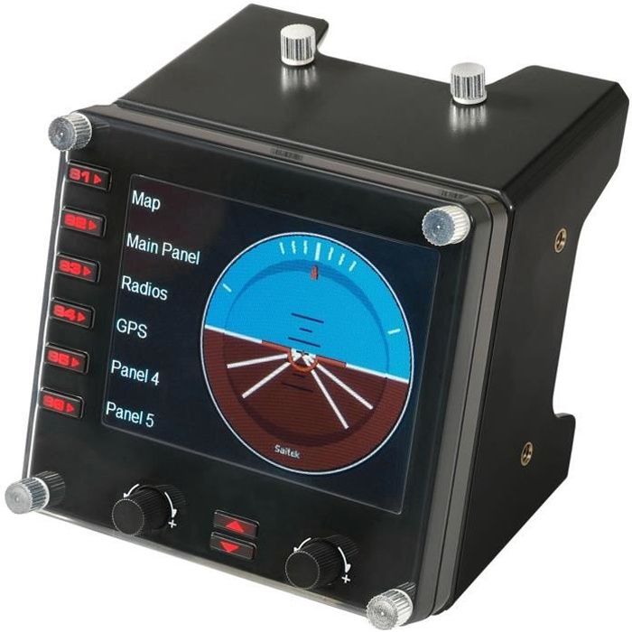 Panneau d'instruments de vol - Filaire - Saitek by Logitech G - Pro Flight instrument panel - Compatible PC - Noir