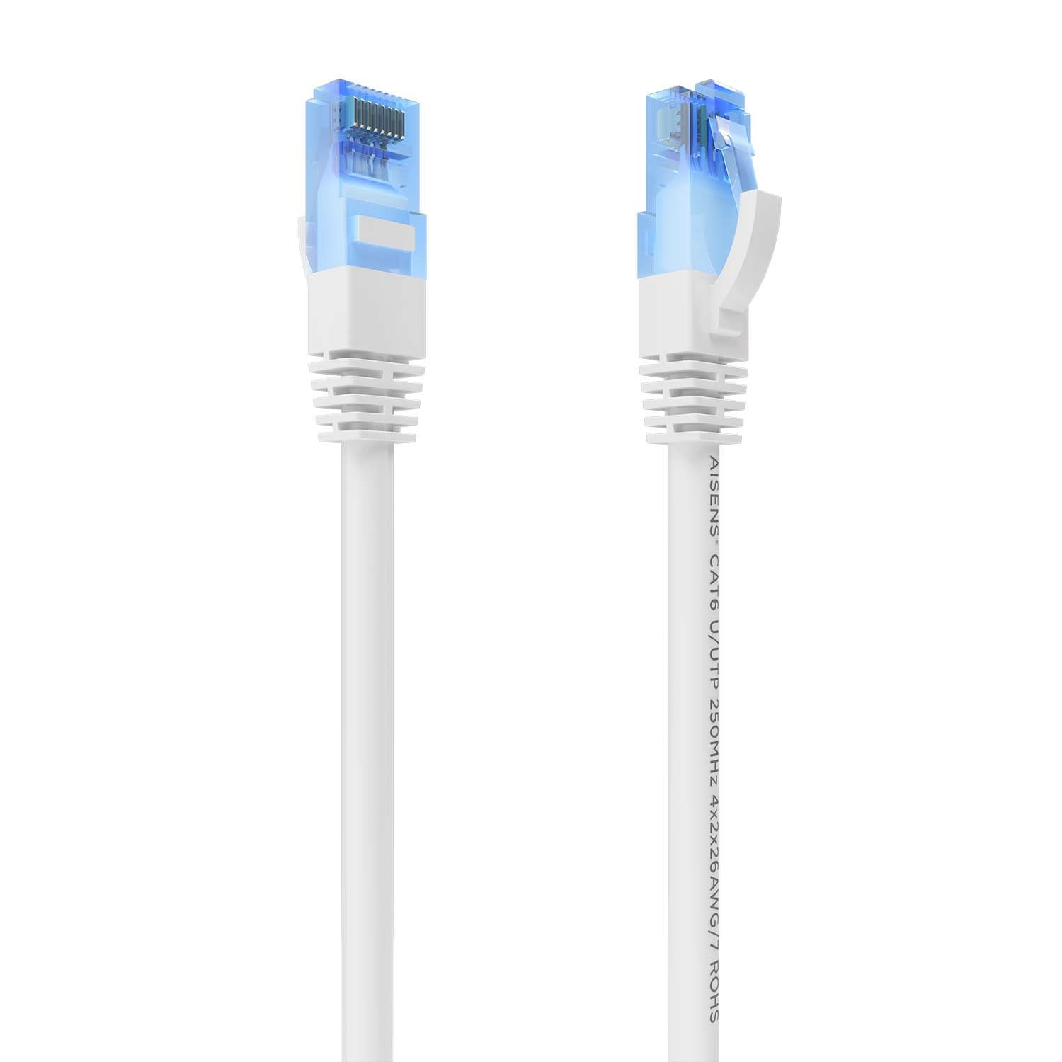 Câble Réseau Rigide UTP 6ème Catégorie Aisens AWG26 Blanc 20 m