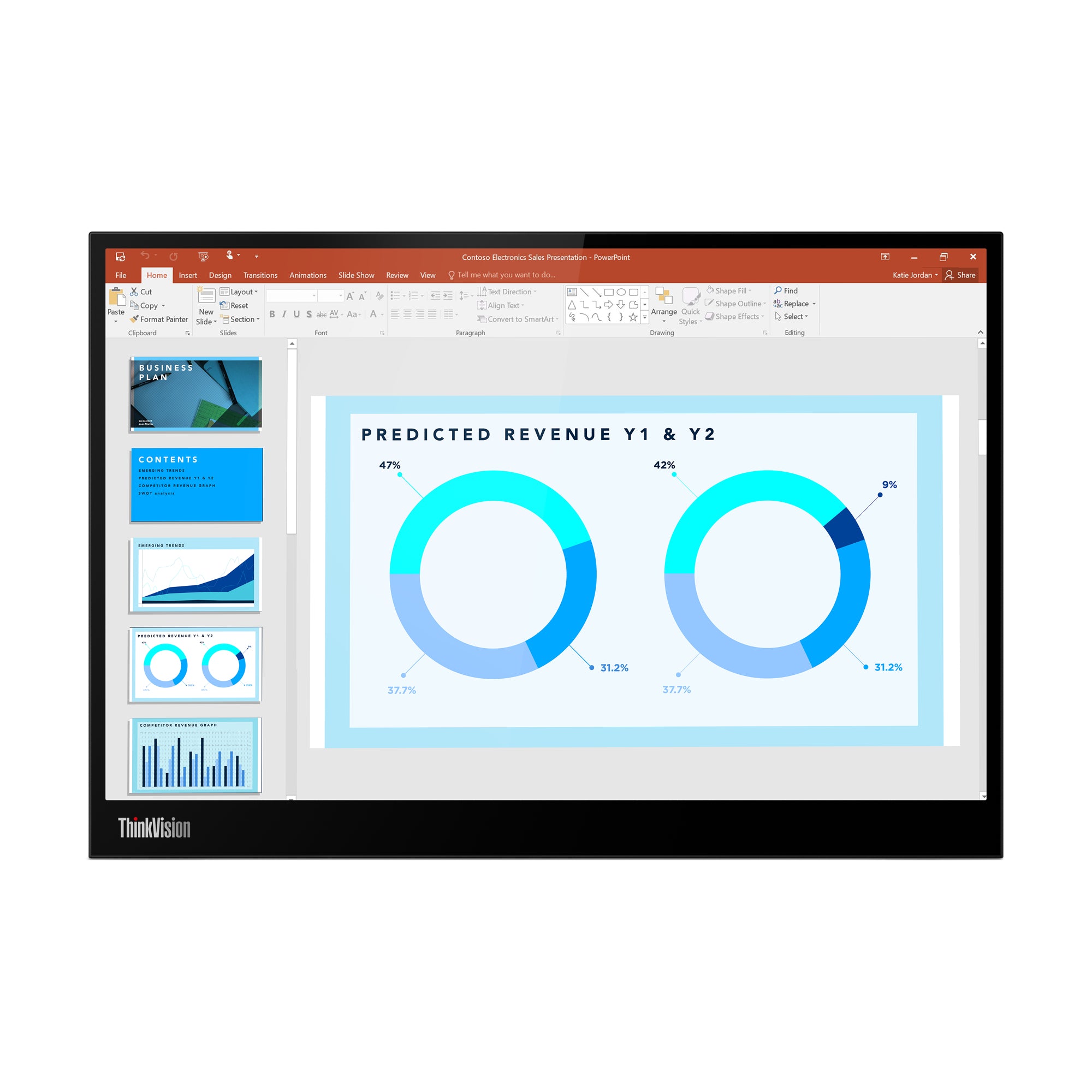 Lenovo ThinkVision M14d - Écran LED - 14" - portable - 2240 x 1400 2.2K @ 60 Hz - IPS - 300 cd/m² - 1500:1 - 6 ms - 2xUSB-C - noir corbeau
