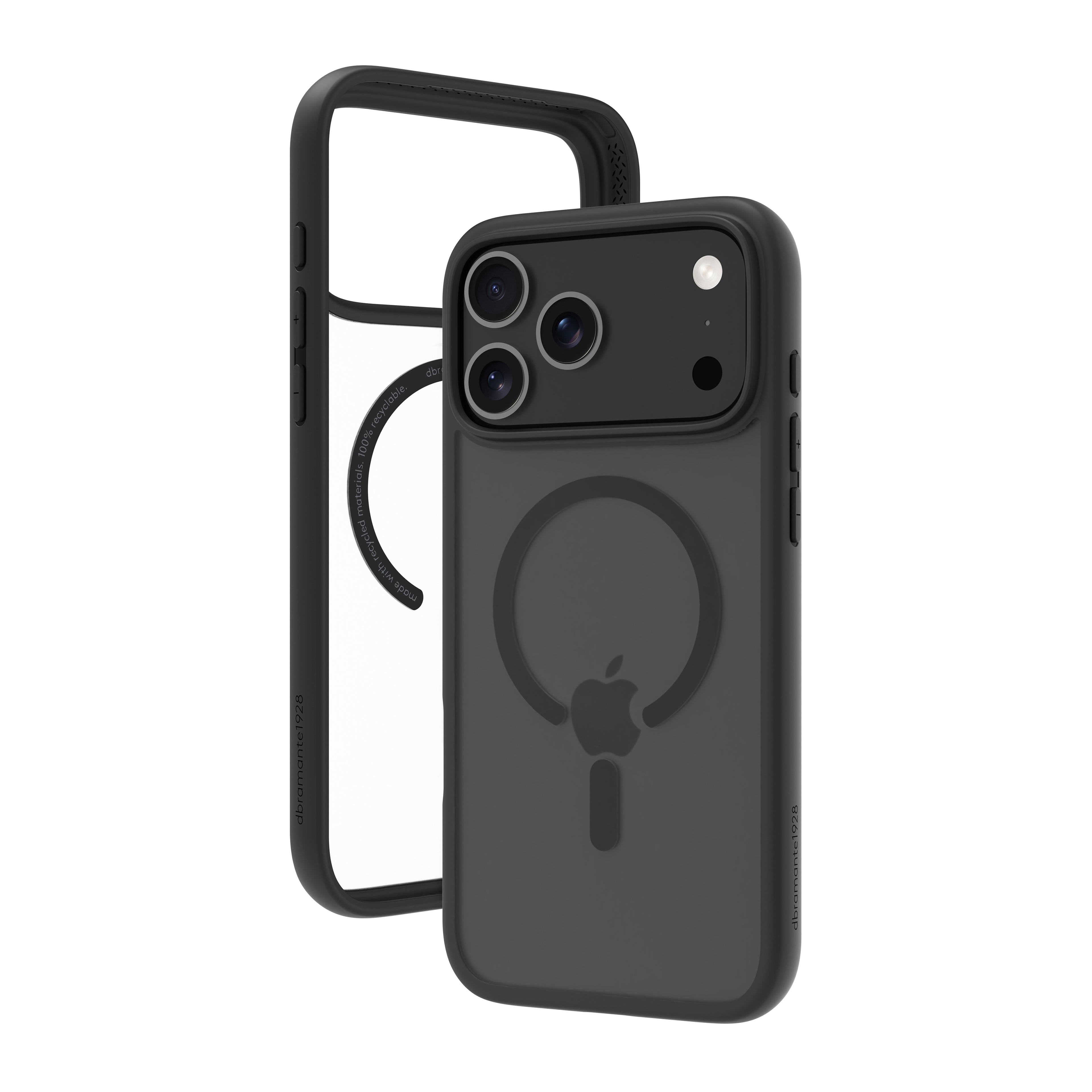 dbramante1928 Grenen - Coque de protection pour téléphone portable - compatibilité avec MagSafe - plastique - noir, transparent