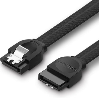 Câble SATA 3.0/6Gbps/Droit/0.5m/Noir