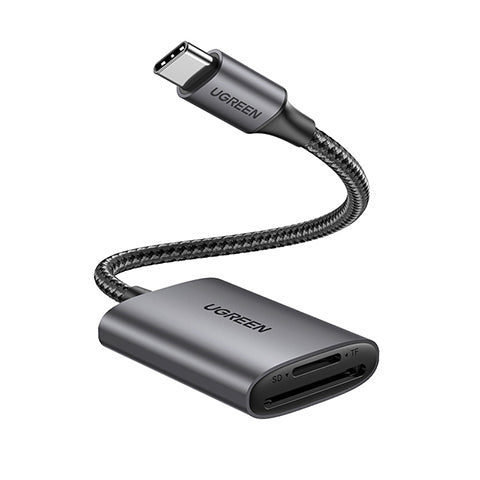 Lecteur USB-C vers cartes SD/MicroSD/512G/Gris