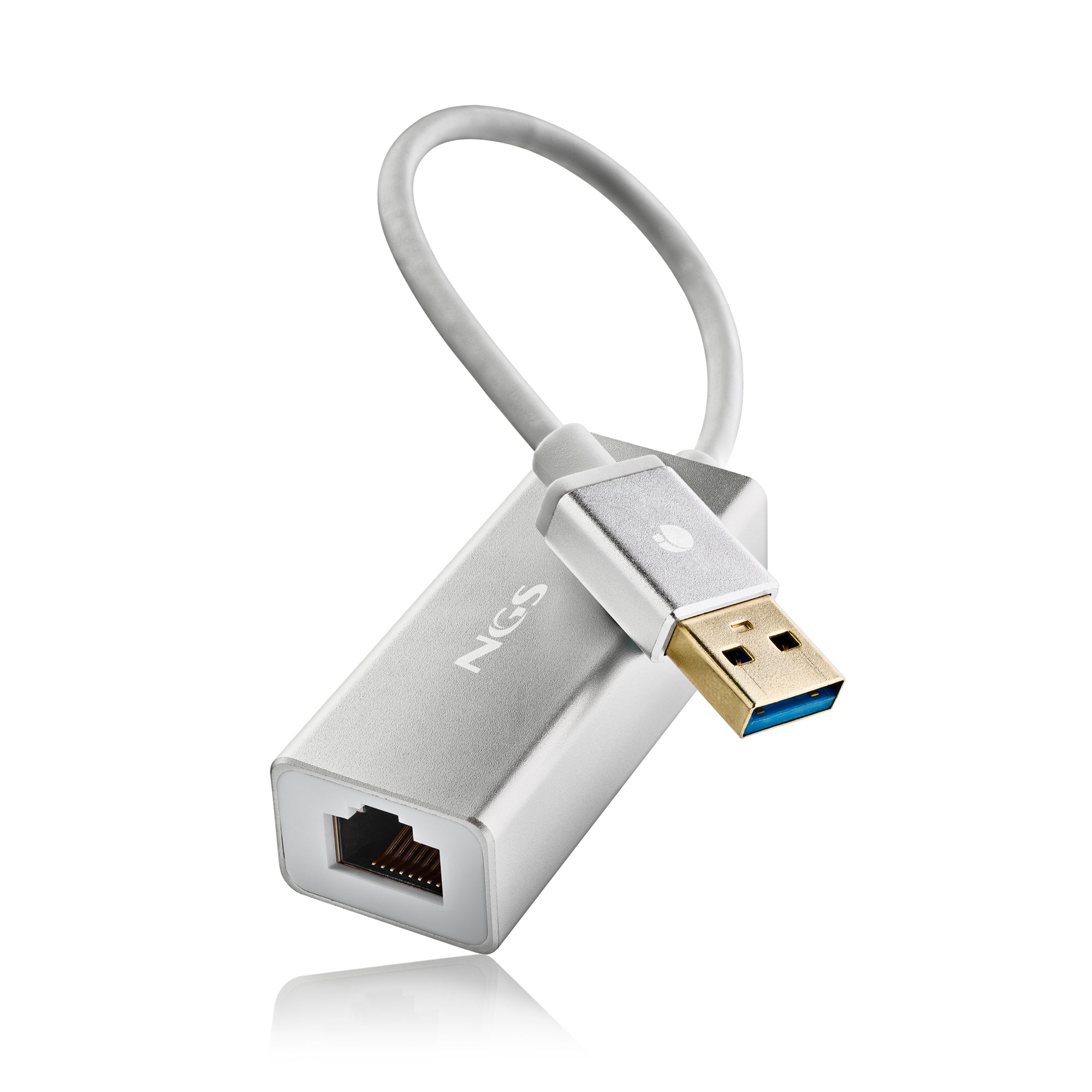 Carte Réseau USB 3.0 NGS Hacker vers RJ45 Gigabit (Argent)