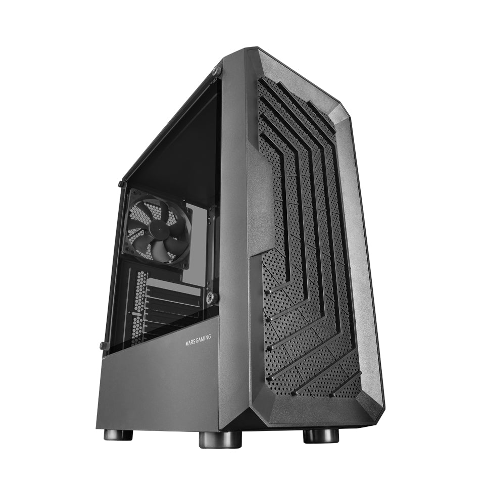 Boitier Moyen Tour ATX Mars Gaming MC-2000 avec panneau vitré (Noir)