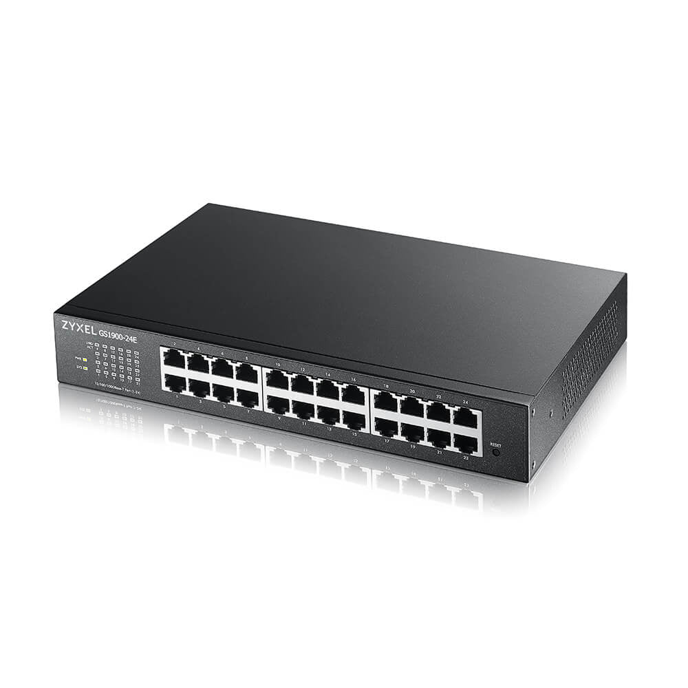 Zyxel GS1900 Series GS1900-24E - Commutateur - intelligent - 24 x 10/100/1000 - Montable sur rack, fixation murale - pour USG Flex 100