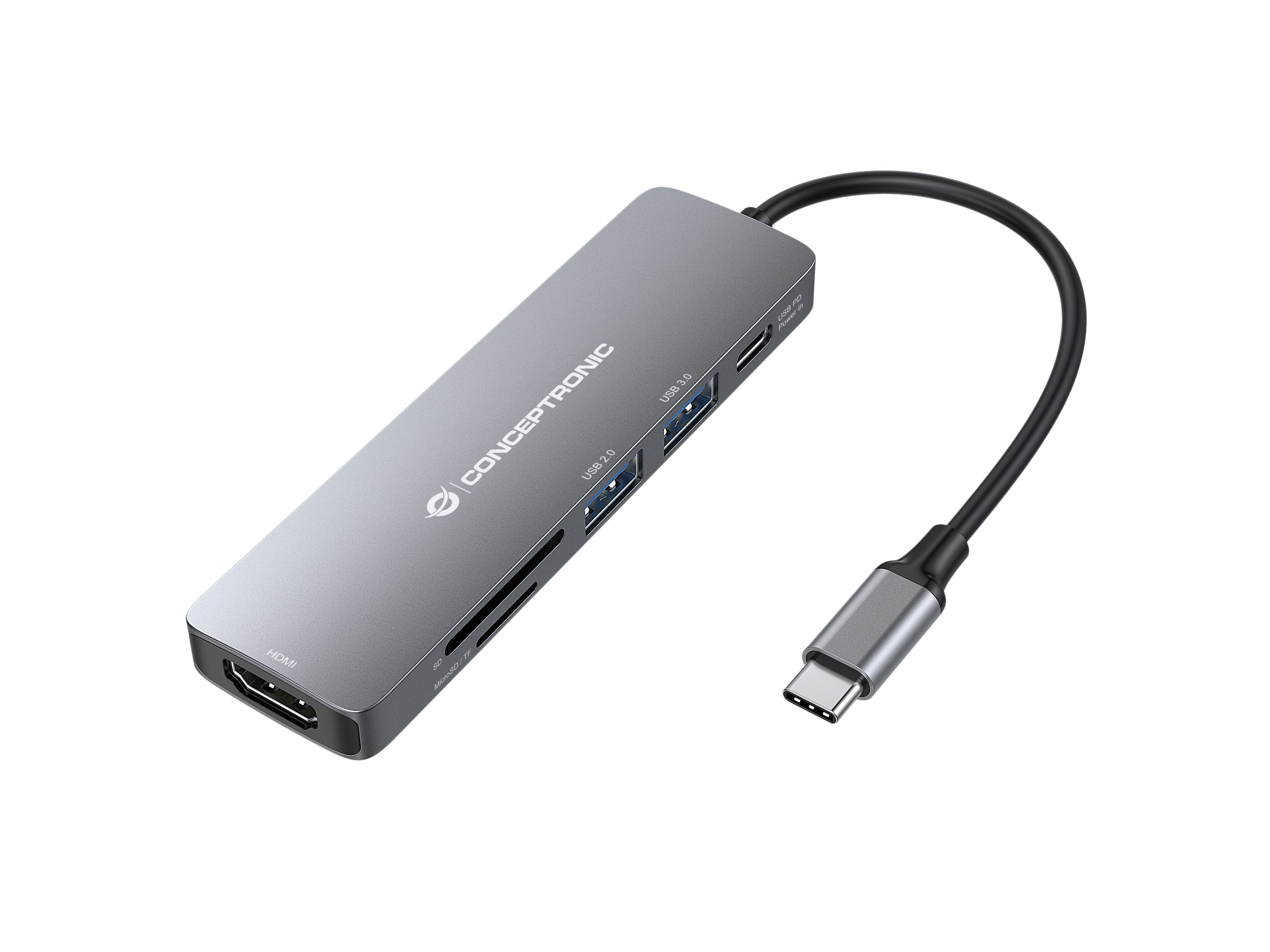 Hub USB Conceptronic DONN11G Gris