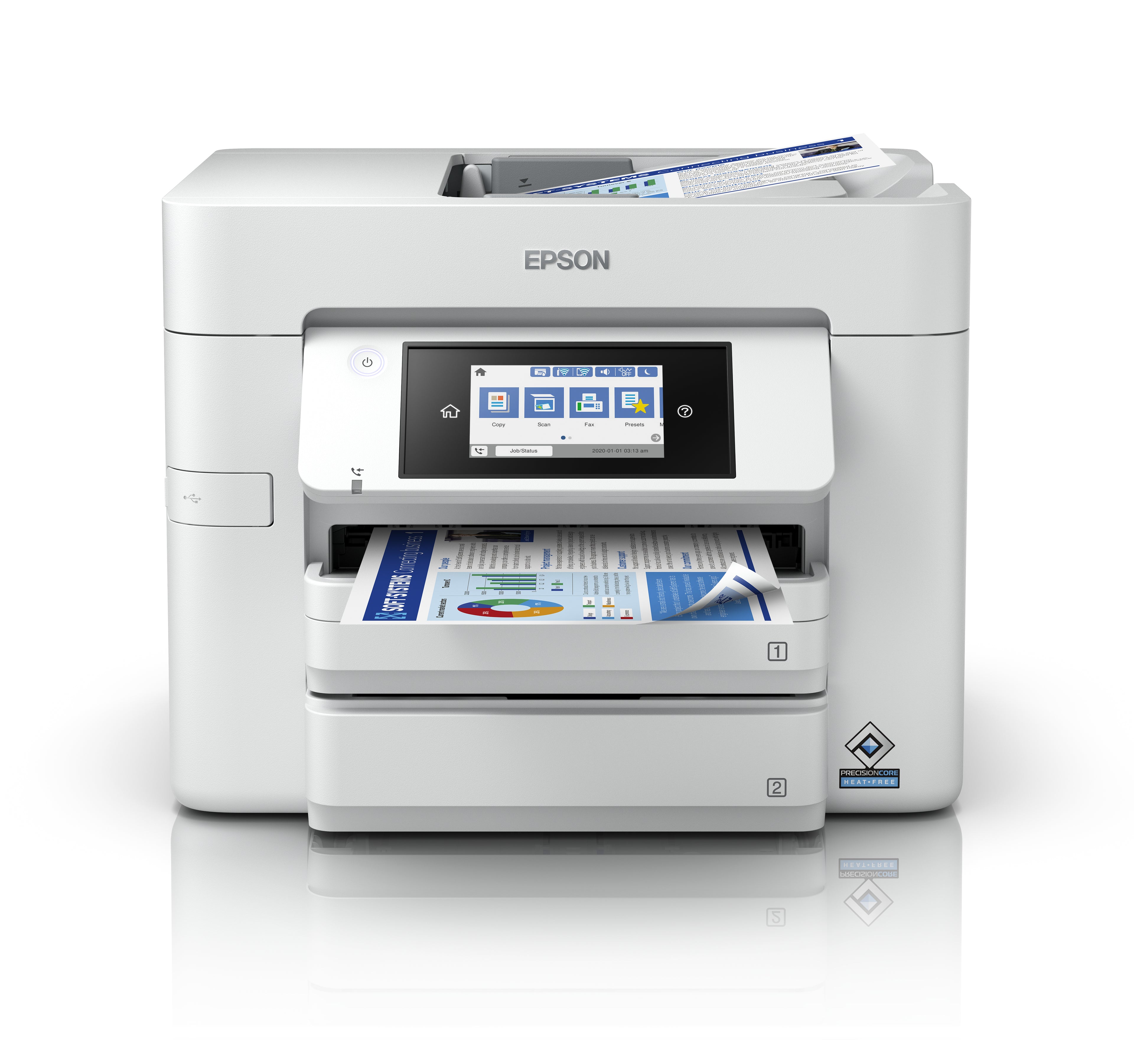 Epson WorkForce Pro WF-C4810DTWF - Imprimante multifonctions - couleur - jet d'encre - A4/Legal (support) - jusqu'à 36 ppm (impression) - 500 feuilles - USB 2.0, LAN, Wi-Fi(n), hôte USB