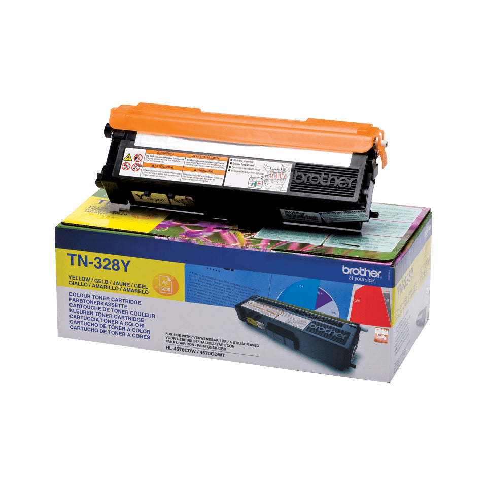 Brother TN328Y - Jaune - original - cartouche de toner - pour Brother DCP-9270CDN, HL-4570CDW, HL-4570CDWT, MFC-9970CDW