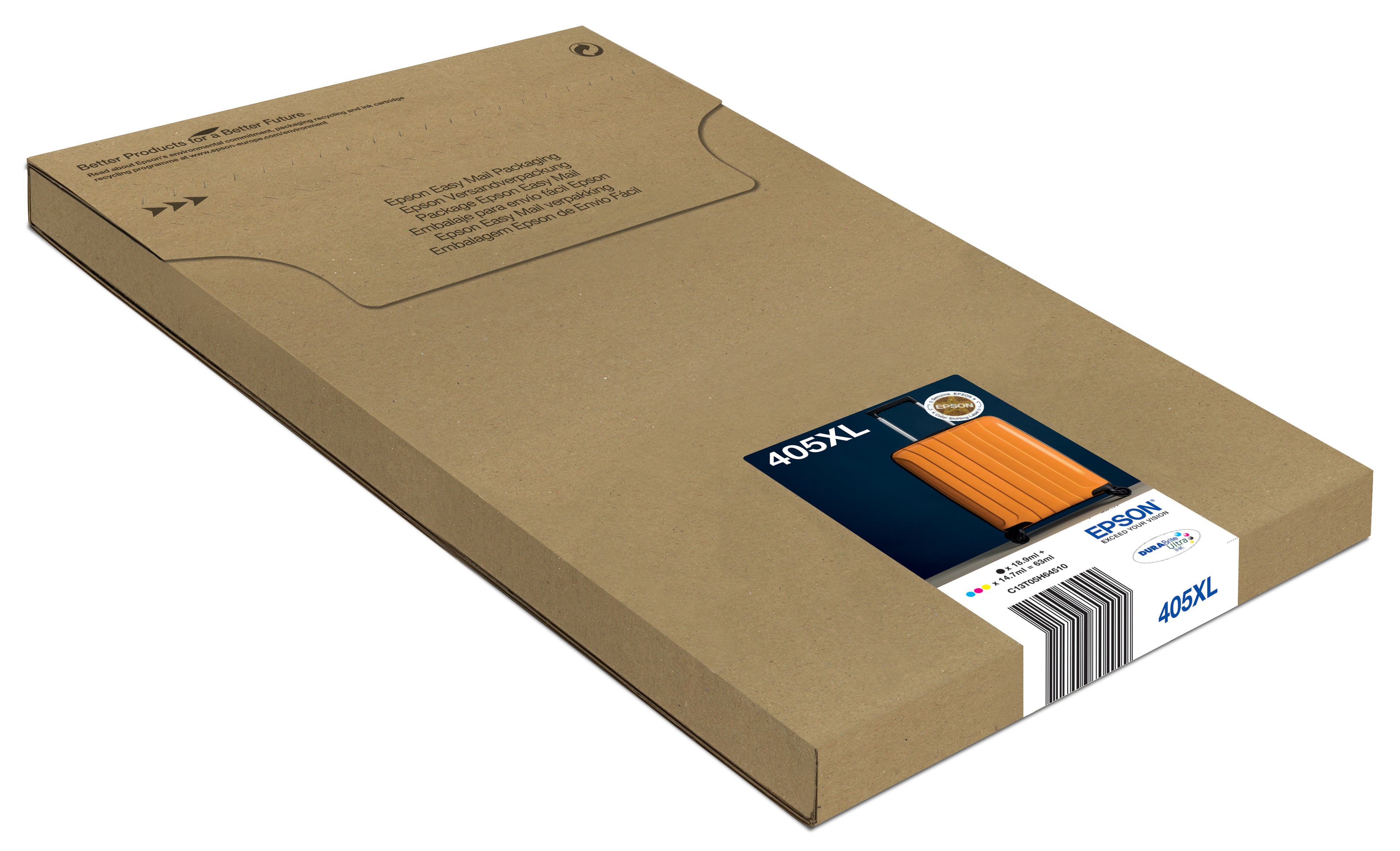 Epson 405XL Multipack - Pack de 4 - XL - noir, jaune, cyan, magenta - original - adressable par e-mail - cartouche d'encre - pour WorkForce WF-7310DTW, WF-7830DTWF, WF-7835DTWF, WF-7840DTWF, WorkForce Pro WF-7840DTWF