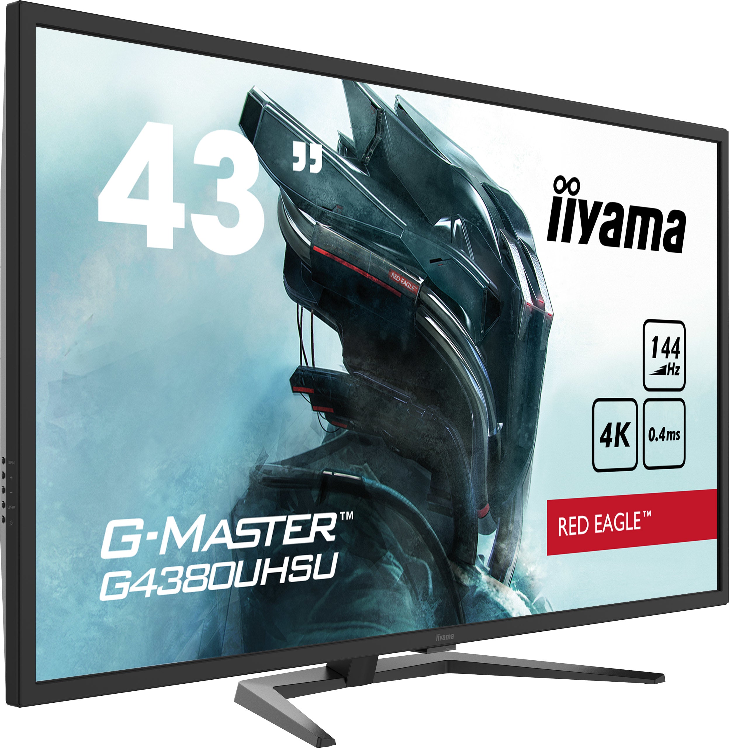 iiyama G-MASTER Red Eagle G4380UHSU-B1 - Écran LED - 43" (42.5" visualisable) - 3840 x 2160 4K UHD (2160p) @ 144 Hz - VA - 550 cd/m² - 4000:1 - 0.4 ms - 2xHDMI, 2xDisplayPort - haut-parleurs - noir mat