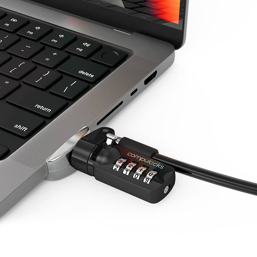 Compulocks Ledge Lock Adapter for MacBook Pro 14" M1, M2 & M3 with Combination Cable - Adaptateur à fente de verrouillage pour la sécurité - avec serrure à combinaison - pour Apple MacBook Pro 14.2 in (M1, M2, M3)