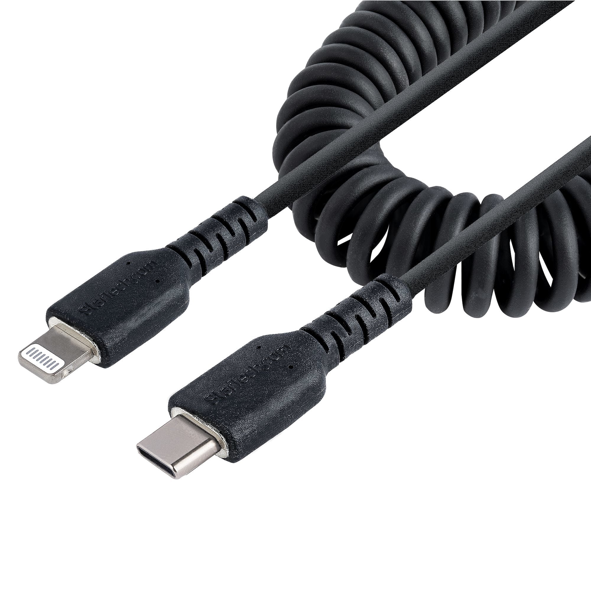 <p>Ce câble Lightning à USB C enroulé peut résister aux exigences quotidiennes de la charge et de la synchronisation de vos appareils mobiles. Il se contracte à 38cm, ce qui le rend compact et pratique à ranger.</p><h3>Construit pour une utilisation quo