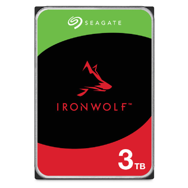 Seagate IronWolf ST3000VN006 - Disque dur - 3 To - interne - SATA 6Gb/s - 5400 tours/min - mémoire tampon : 256 Mo - avec 3 ans de Seagate Rescue Data Recovery