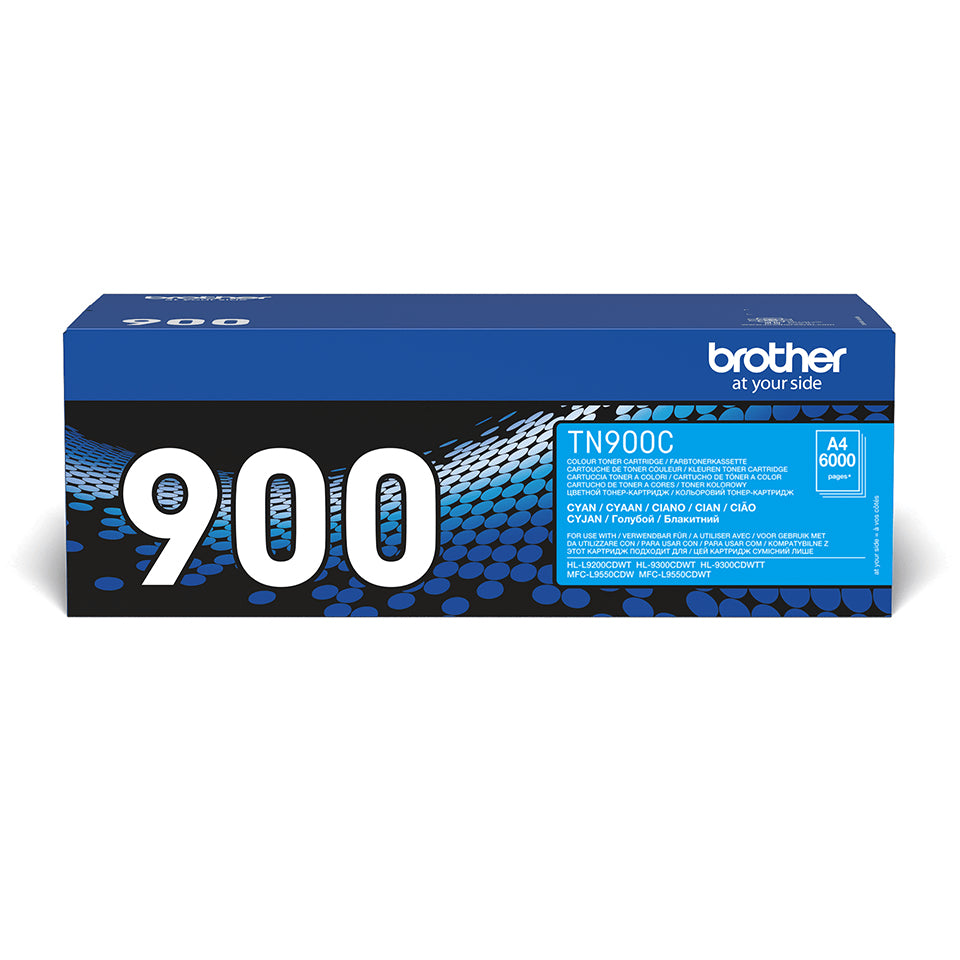 Brother TN900C - Cyan - original - cartouche de toner - pour Brother HL-L9200CDWT, HL-L9300CDWT, HL-L9300CDWTT, MFC-L9550CDW, MFC-L9550CDWT