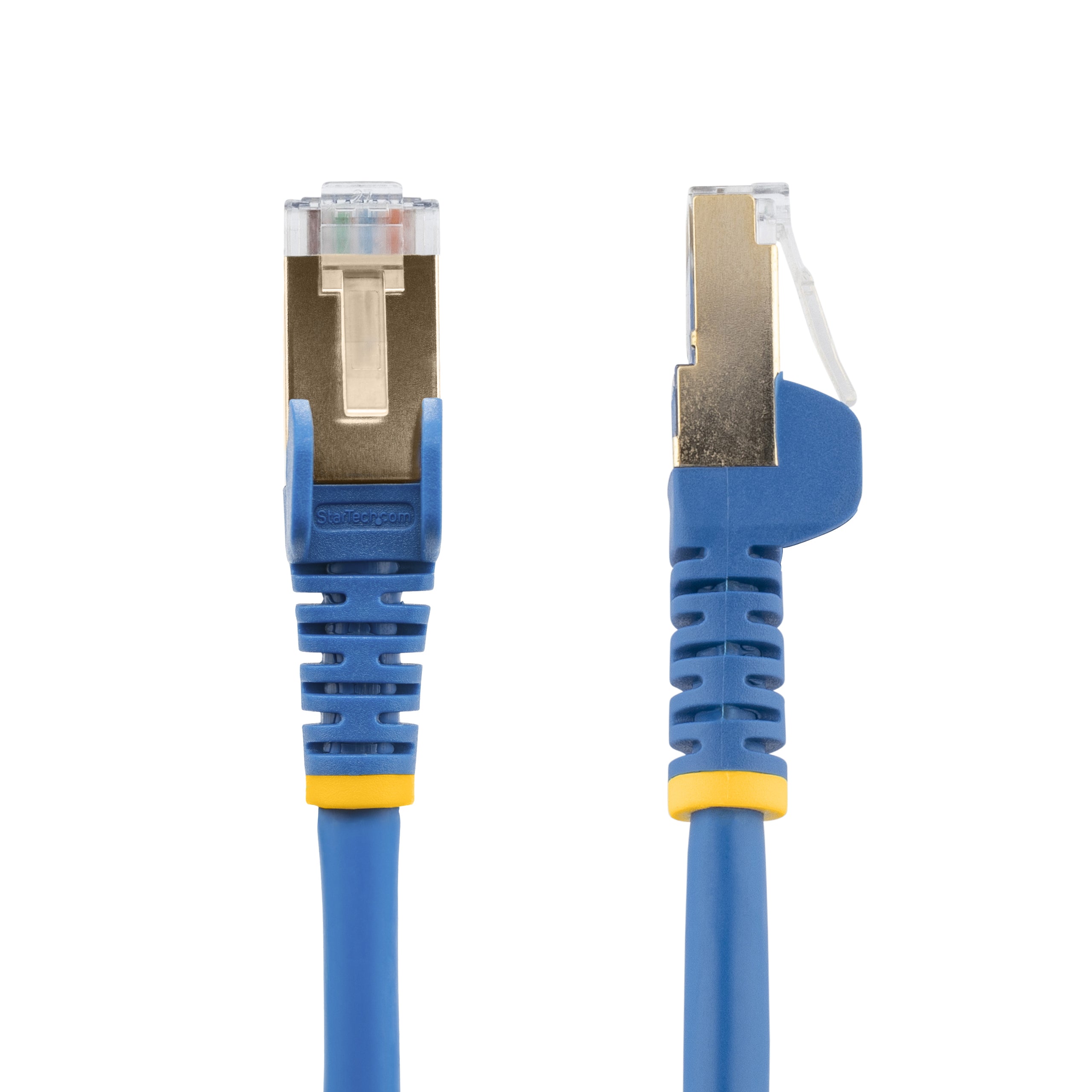 StarTech.com Câble réseau Cat6a STP sans crochet de 50 cm - Bleu - Cordon de raccordement - RJ-45 (M) pour RJ-45 (M) - 50 cm - STP - CAT 6a - sans crochet - bleu