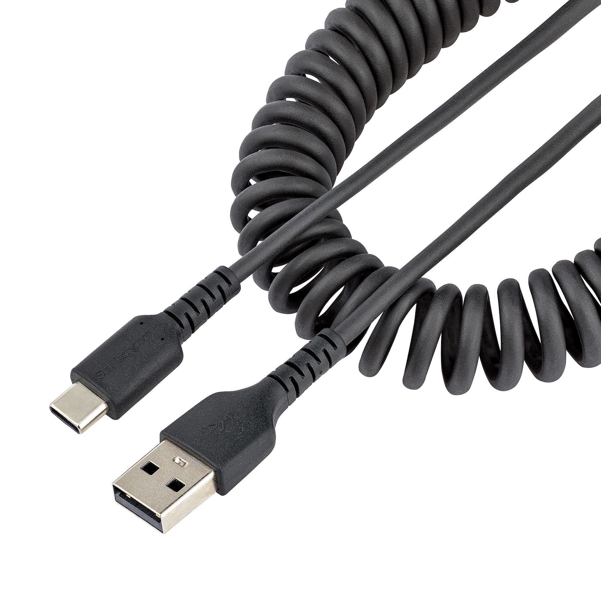 Ce câble USB A vers USB C spiralé de 50 cm peut résister aux demandes quotidiennes de chargement et de synchronisation de vos appareils mobiles. Il se contracte jusqu'à atteindre 32 cm, ce qui le rend compact et pratique à ranger.<h3>Construit pour une