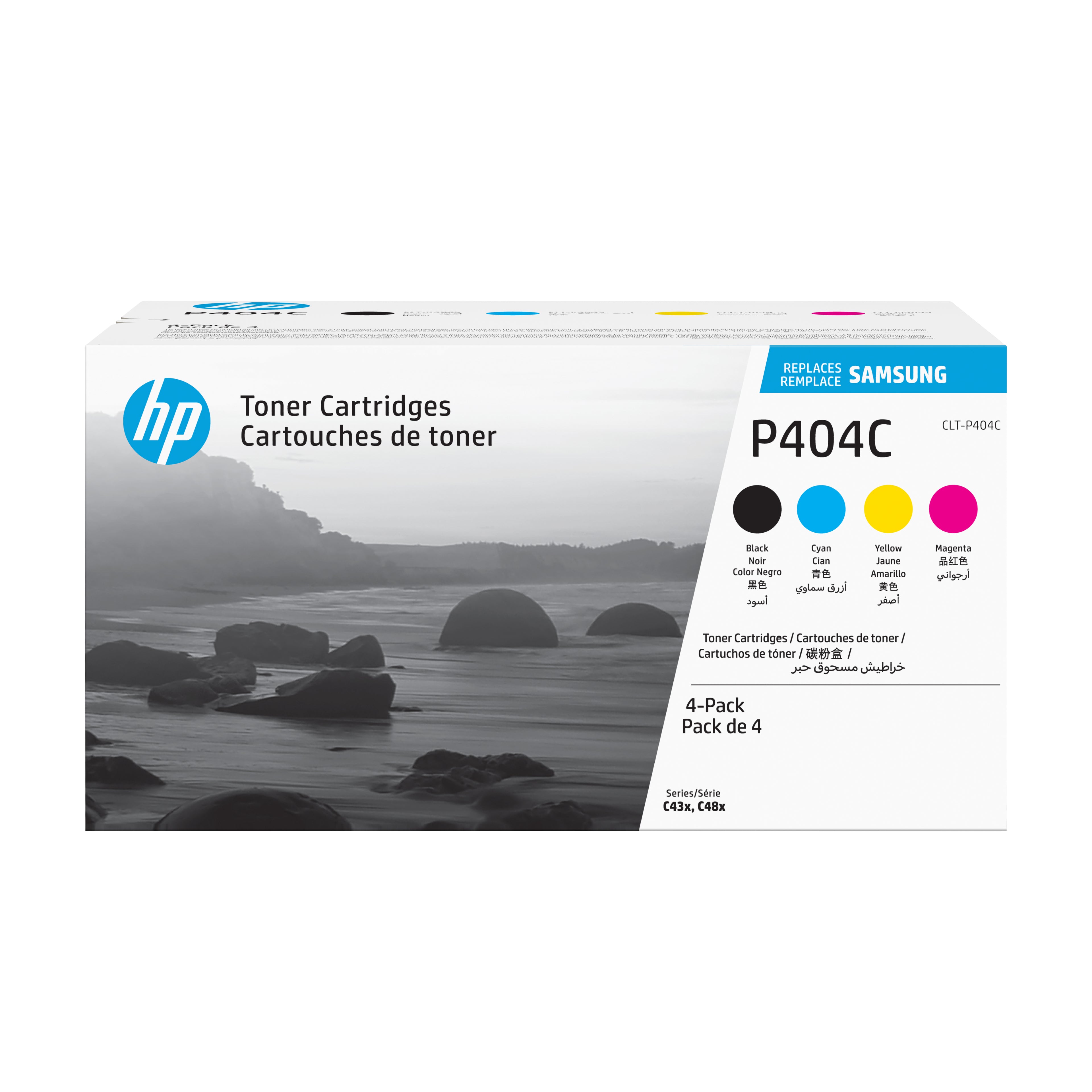 HP CLT-P404C - Pack de 4 - noir, jaune, cyan, magenta - original - cartouche de toner (SU365A) - pour Samsung CLX-3302, 3303, 3304, 3307; Xpress SL-C432, C433, C462, C463, C467, C482, C483