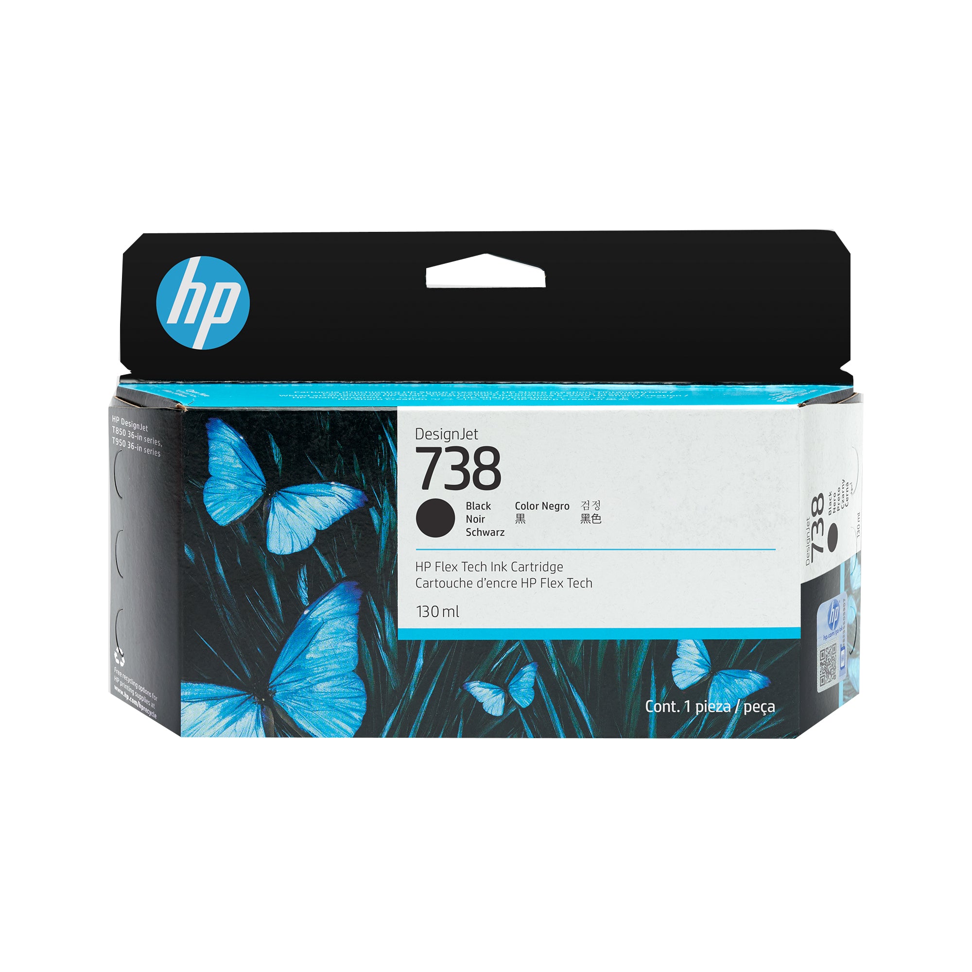 HP 738 - 130 ml - noir - original - DesignJet - cartouche d'encre - pour DesignJet T950