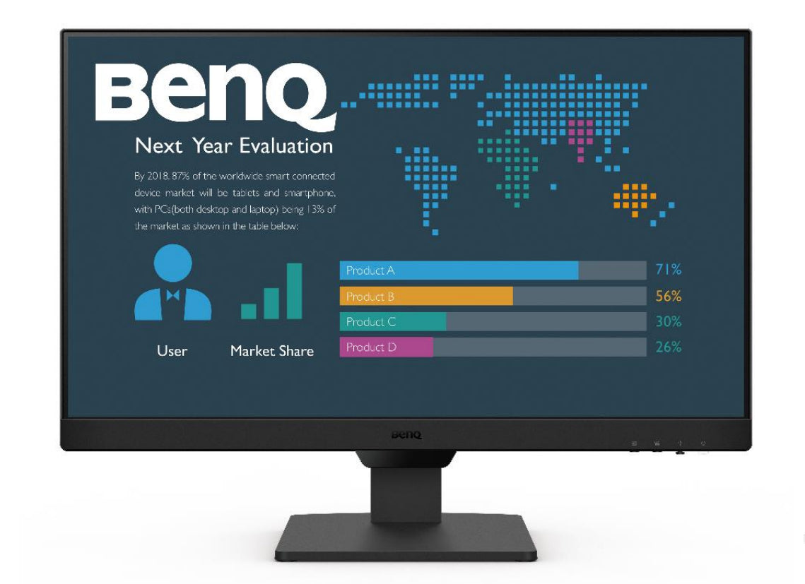 BenQ BL2490 - Écran LED - 23.8" - 1920 x 1080 Full HD (1080p) @ 100 Hz - IPS - 250 cd/m² - 1300:1 - 5 ms - HDMI, DisplayPort - haut-parleurs