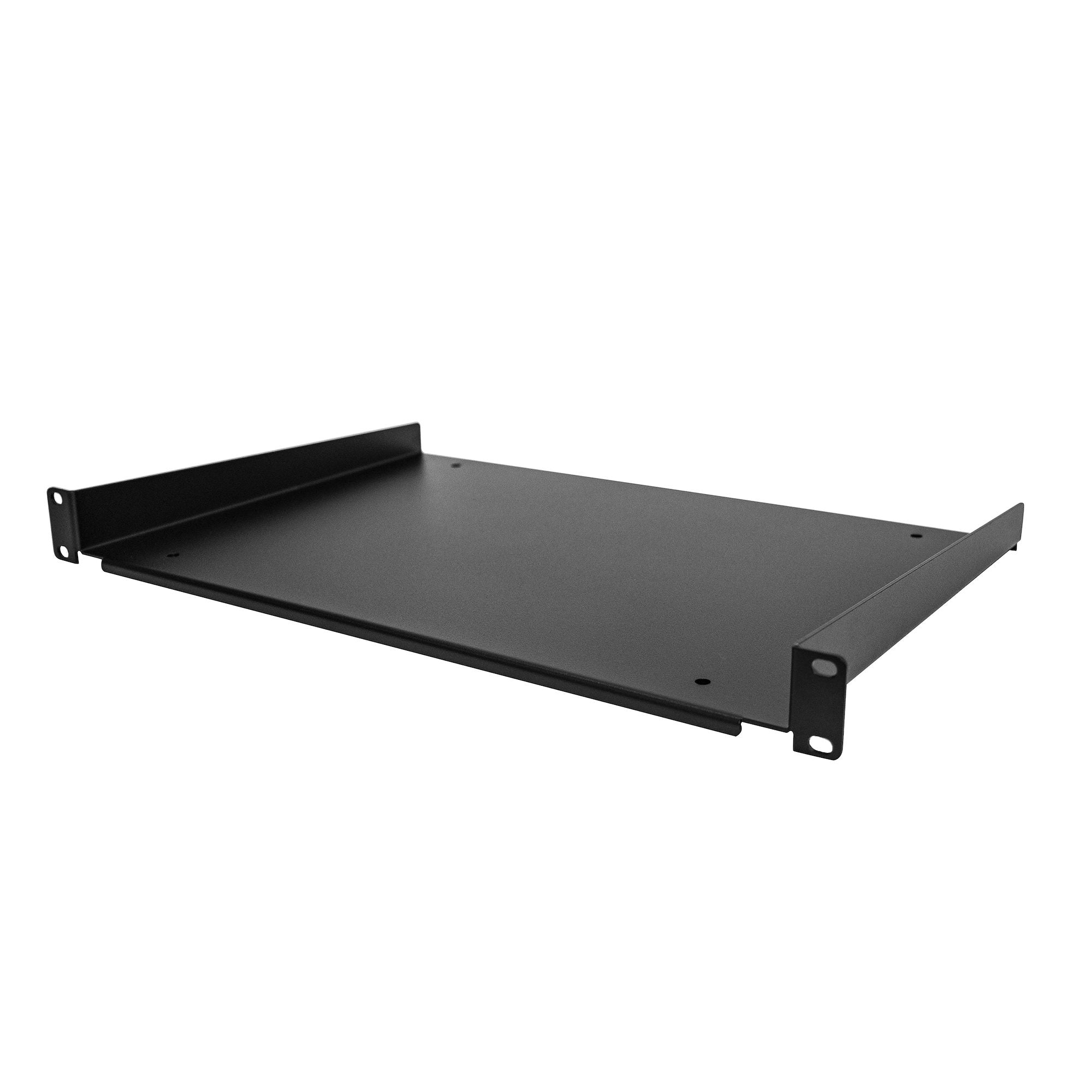 StarTech.com Étagère Rack 19 pouces 1U - Plateau Rackable Universel - Étagère Cantilever Baie de Brassage 19" - Rangement Rack - Max 25kg - Profondeur 30cm (12") - Noir (SHELF-1U-12-FIXED-S) - Étagère pour rack - 1U - 19"