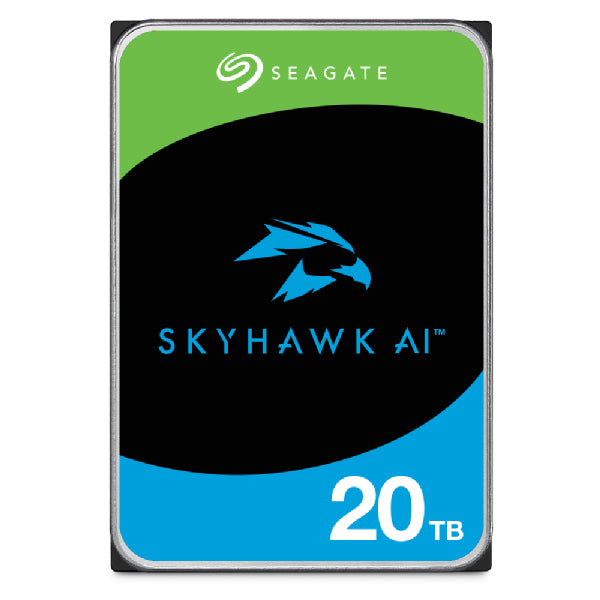 Seagate SkyHawk AI ST20000VE003 - Disque dur - 20 To - interne - 3.5" - SATA 6Gb/s - mémoire tampon : 512 Mo - avec 3 ans de Seagate Rescue Data Recovery