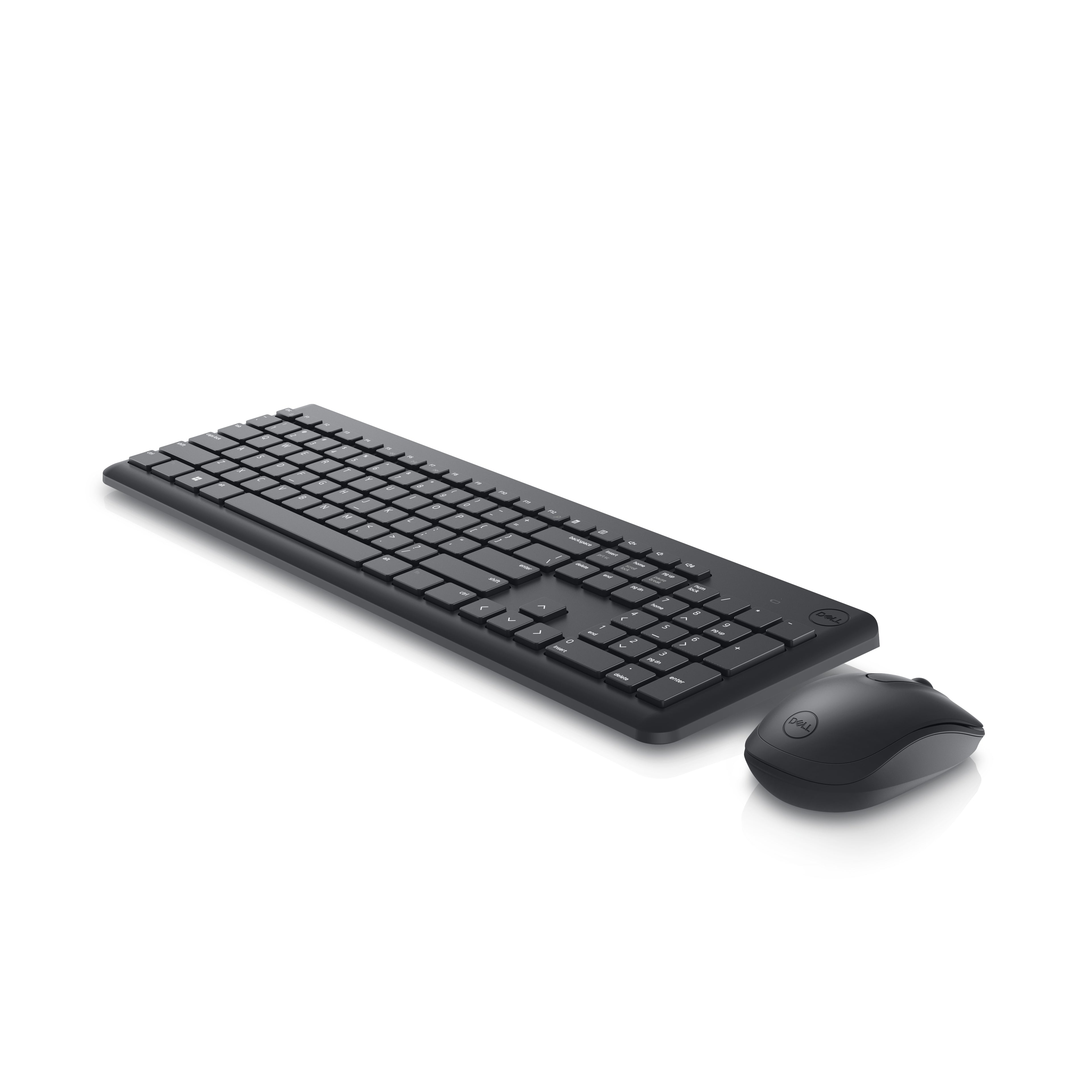 Dell Keyboard and Mouse KM3322W - Ensemble clavier et souris - sans fil - 2.4 GHz - AZERTY - Français - noir - avec 3 years NBD Advance Exchange