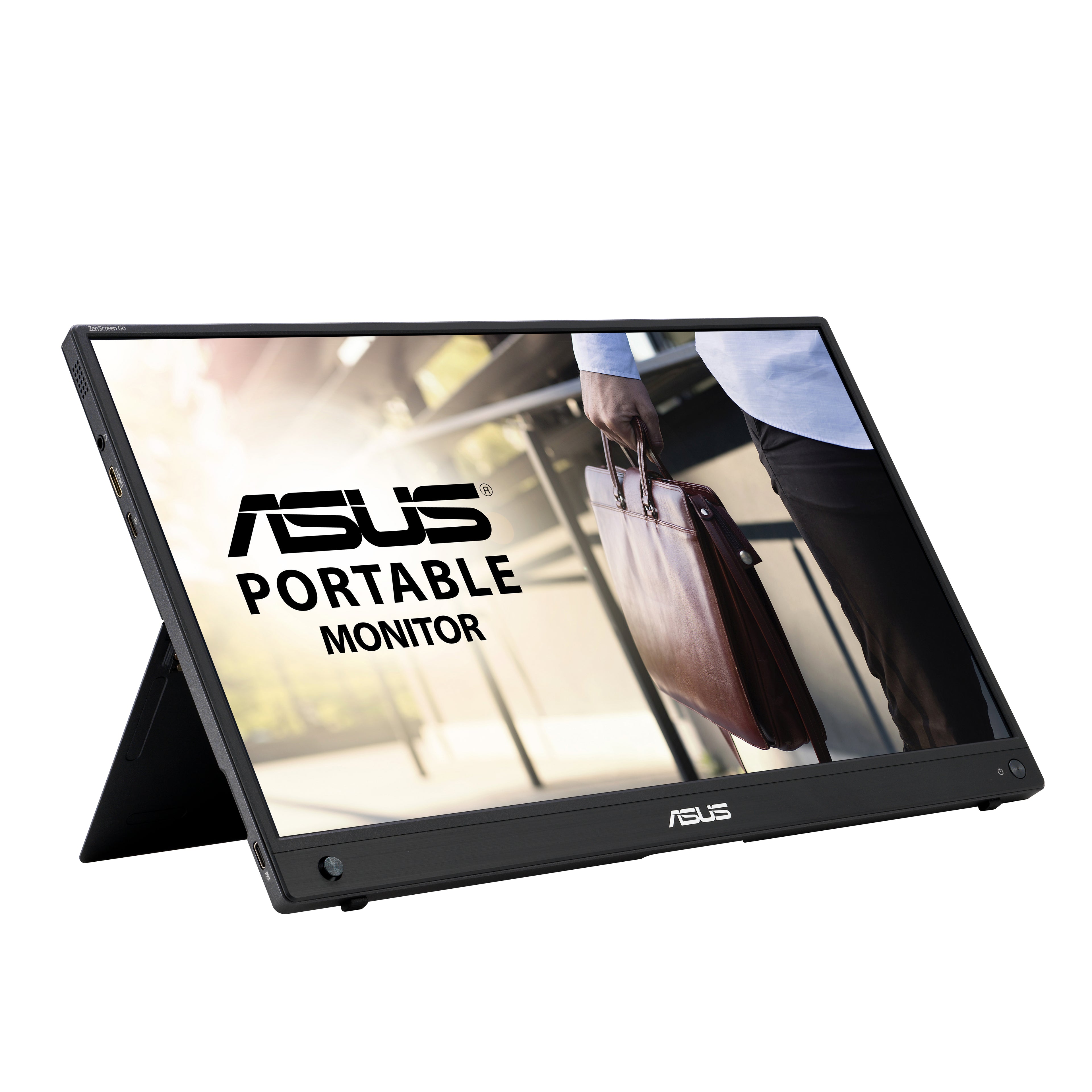 ASUS ZenScreen GO MB16AWP - Écran LED - 15.6" - portable - 1920 x 1080 Full HD (1080p) @ 60 Hz - IPS - 250 cd/m² - 1000:1 - 5 ms - Mini HDMI, USB-C - haut-parleurs - noir bronze