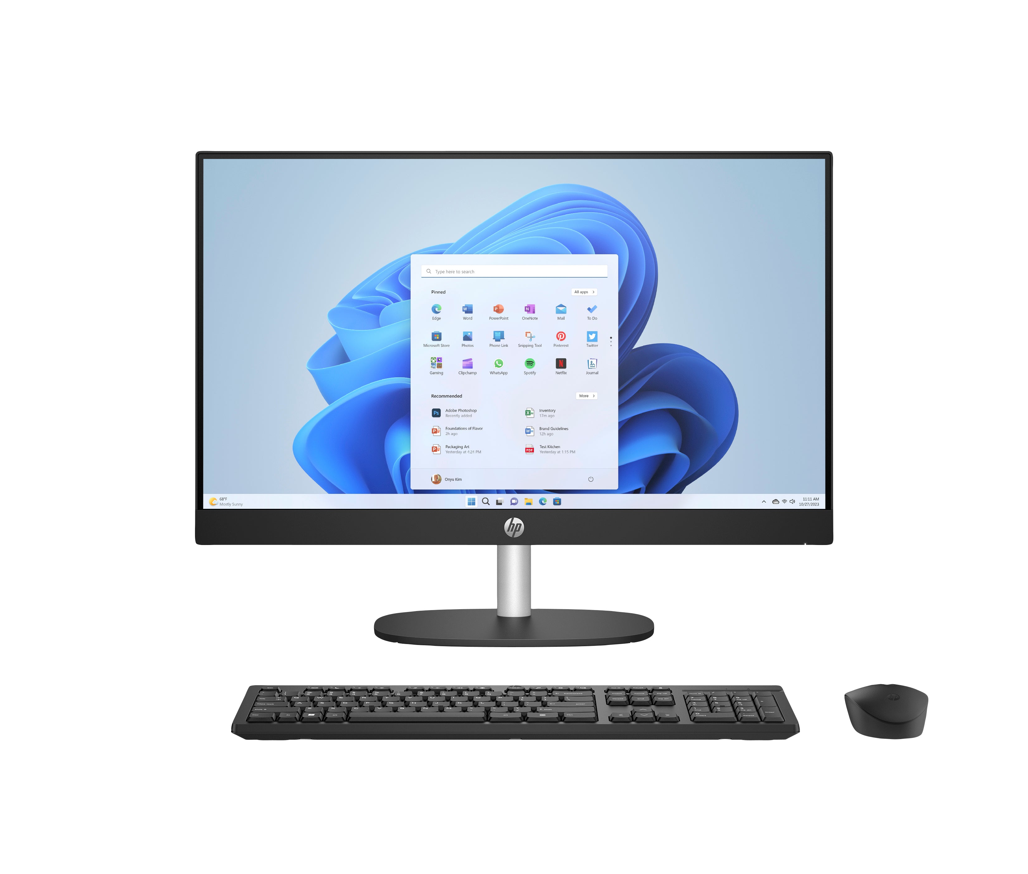 All in One HP 24-cr0081nf 16 GB RAM 23,8" AMD Ryzen 7 7730U 512 GB