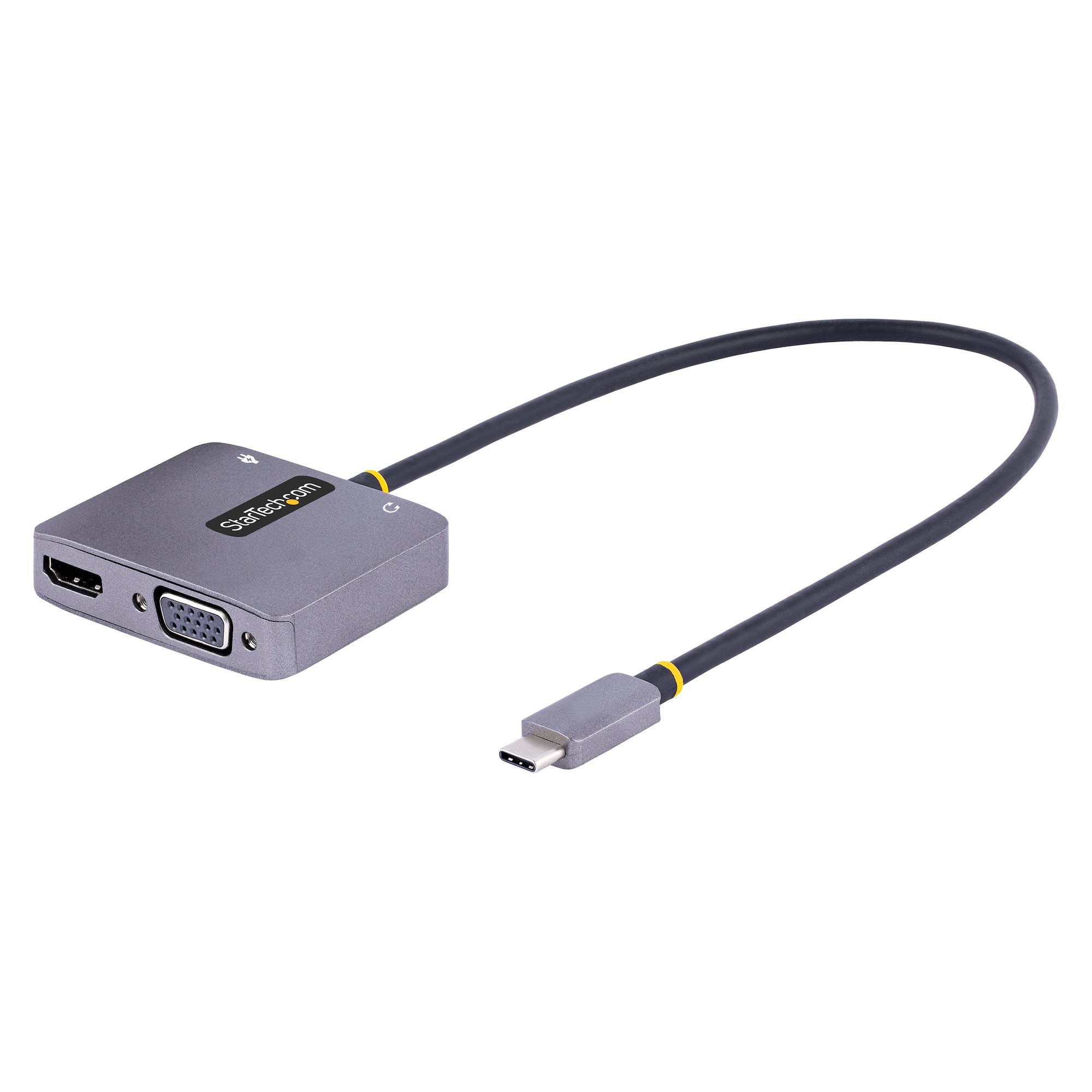 StarTech.com Adaptateur USB C vers HDMI VGA, 4K60Hz, 3.5mm Audio, 100W PD - Station d'accueil - USB-C / Thunderbolt 3 / Thunderbolt 4 - HDMI, VGA