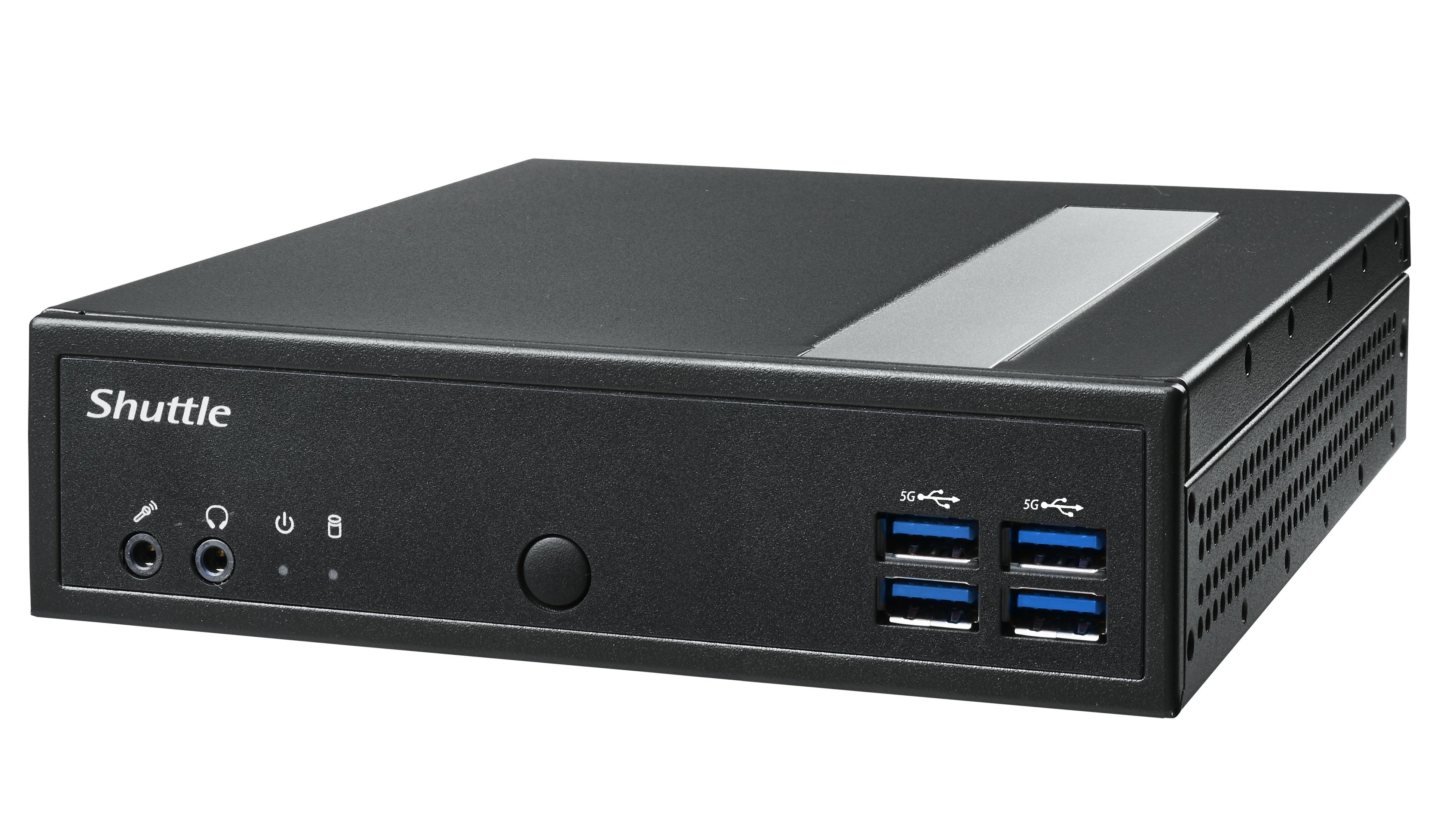 Shuttle XPC slim DL30N - Barebone - mini PC ultra-compact 1 x N-series N100 / jusqu'à 3.4 GHz - RAM 0 Go - UHD Graphics - Gigabit Ethernet, 2.5 Gigabit Ethernet