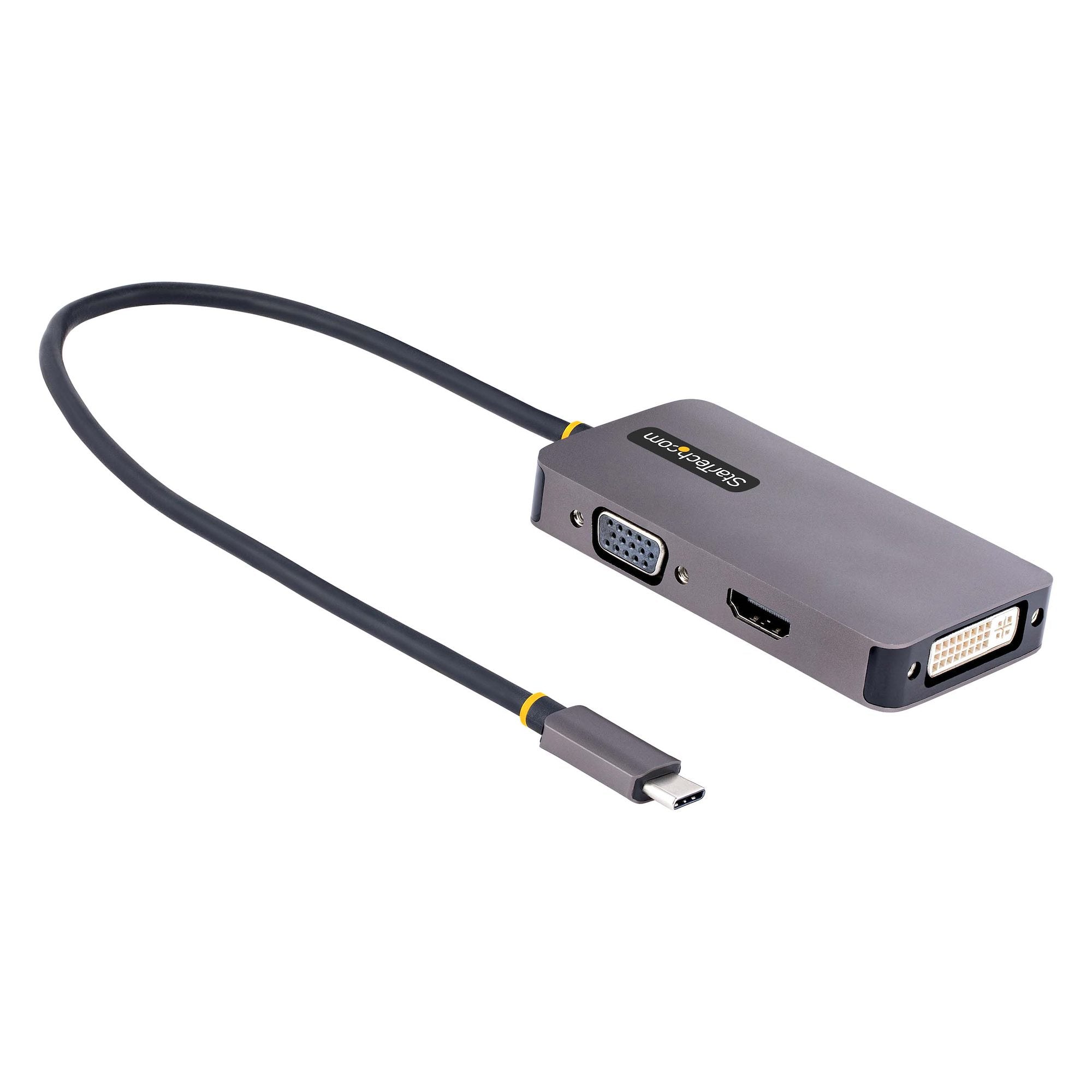 Cet adaptateur vidéo multiport USB-C" constitue une solution durable et portable pour connecter votre périphérique USB Type-C à un écran n HDMI, DVI ou VGA.</p><h3>Ultra HD 4K 60Hz Resolution</h3>La sortie HDMI 2.0b prend en charge les résolutions jus